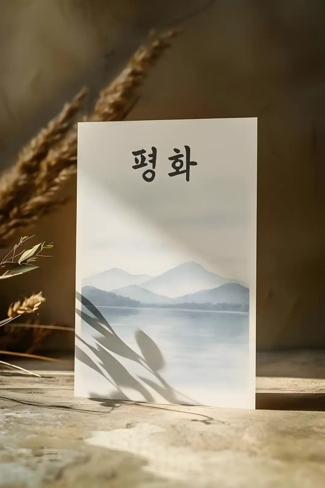 Sessiz Estetik Koleksiyonu 평화 (Huzur) Art Print - Çerçevesiz Poster