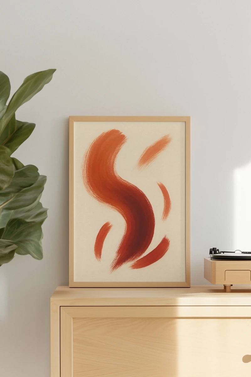 Soyut Koleksiyonu - Orange - Art Print - Çerçevesiz Poster