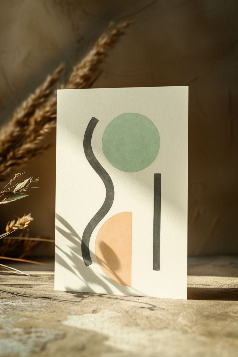 Modern Form Koleksiyonu 조용한 균형 – Sessiz Denge SK2 Art Print - Çerçevesiz Poster