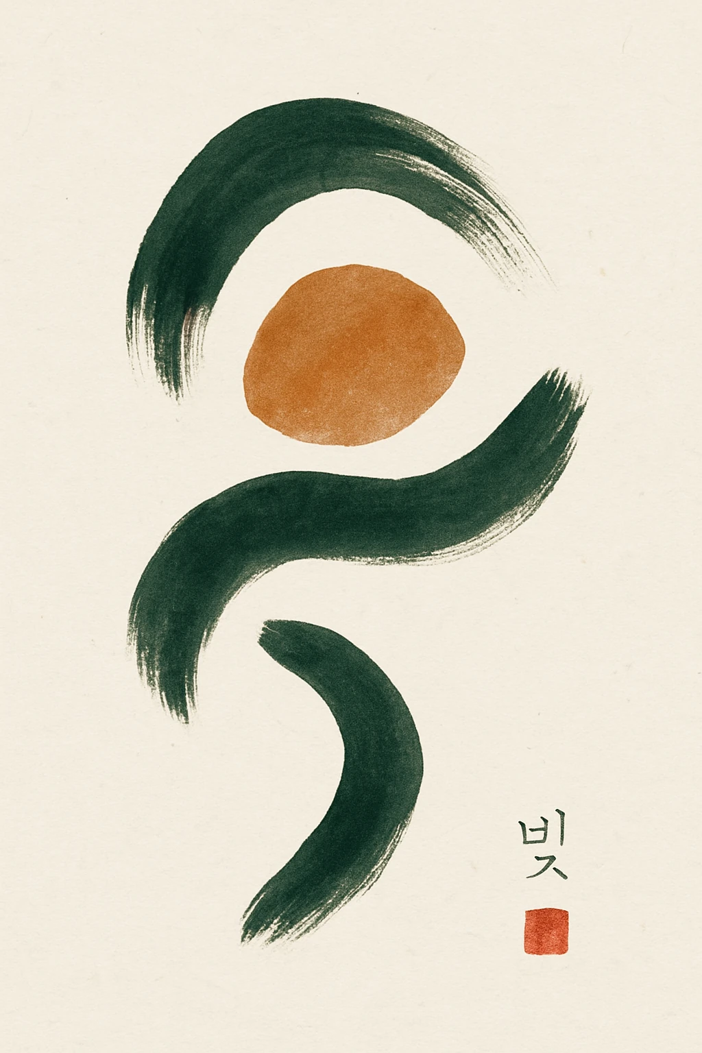 Soyut Koleksiyonu Sessizlikteki Rüzgar – 바람 – Art Print - Poster