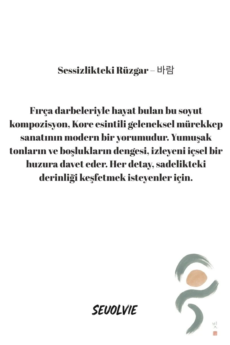 Soyut Koleksiyonu Sessizlikteki Rüzgar – 바람 – Art Print - Poster