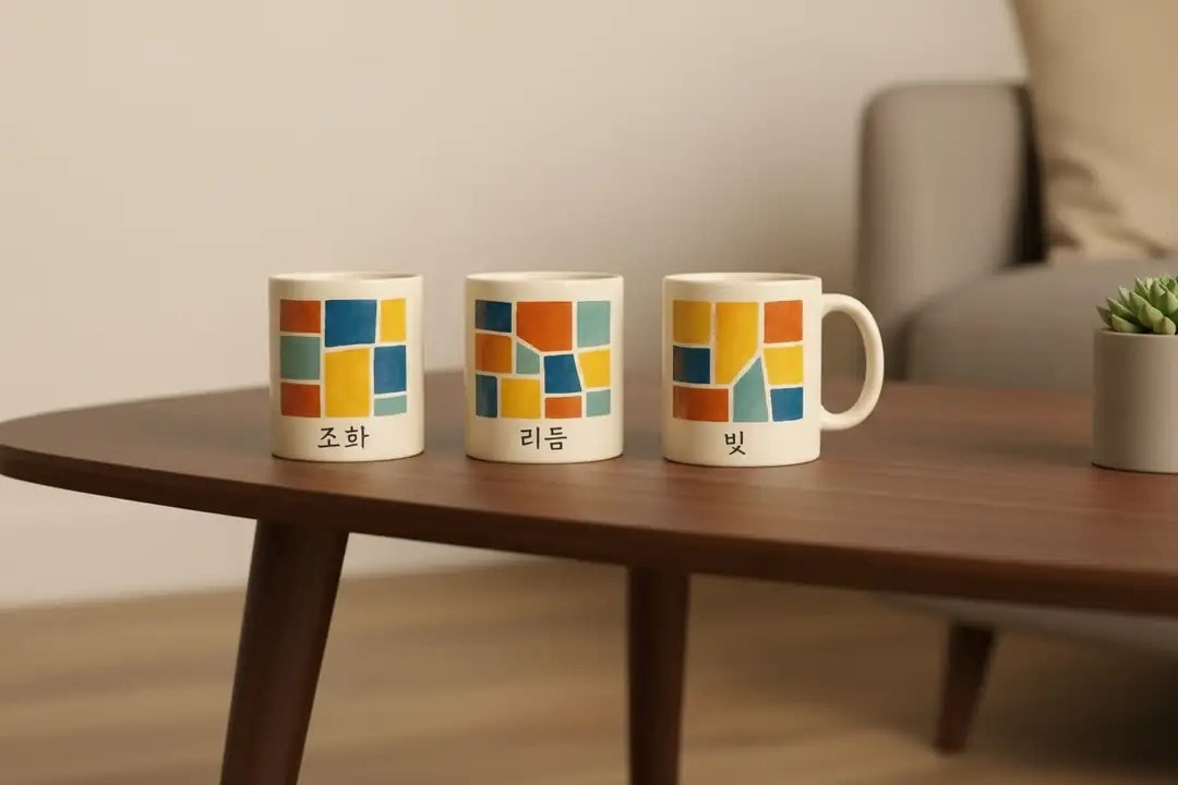 Seuolvie 3'lü Soyut Kupa Bardak Seti