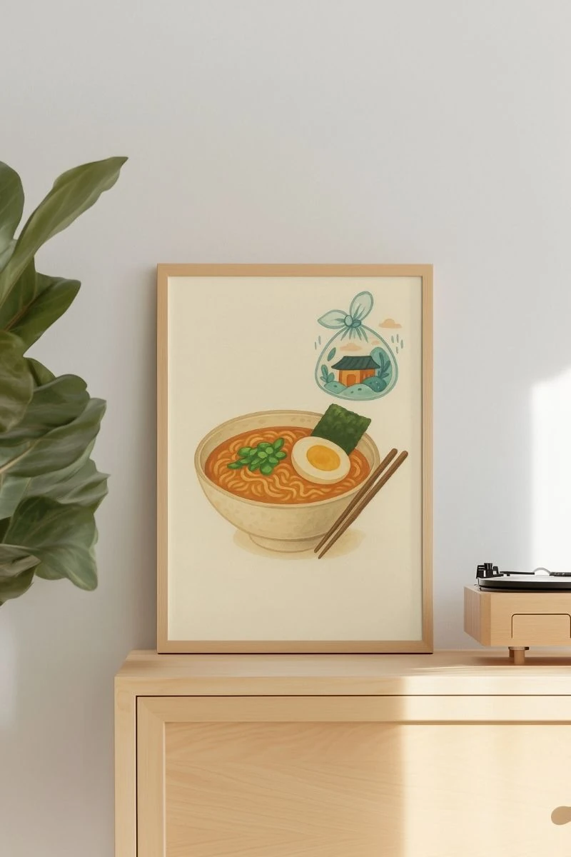 Renkli Anlar Koleksiyonu 라면 – Ramen - Art Print - Poster