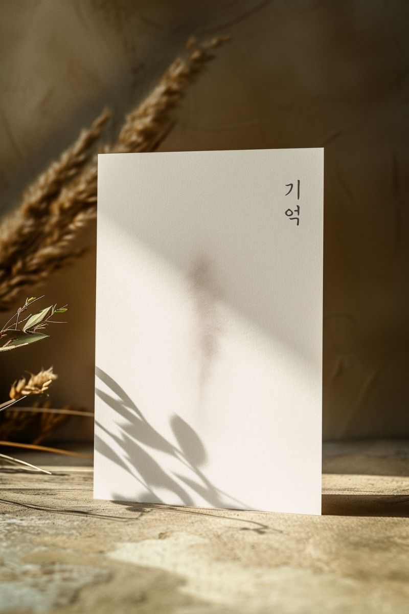 Sessiz Estetik Koleksiyonu 기억 (Anı) SS5 Art Print - Çerçevesiz Poster