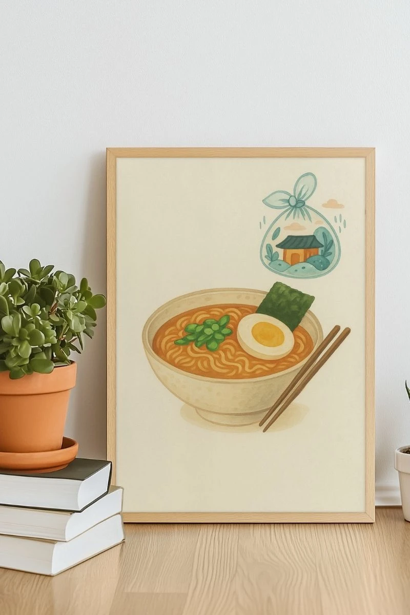 Renkli Anlar Koleksiyonu 라면 – Ramen - Art Print - Poster