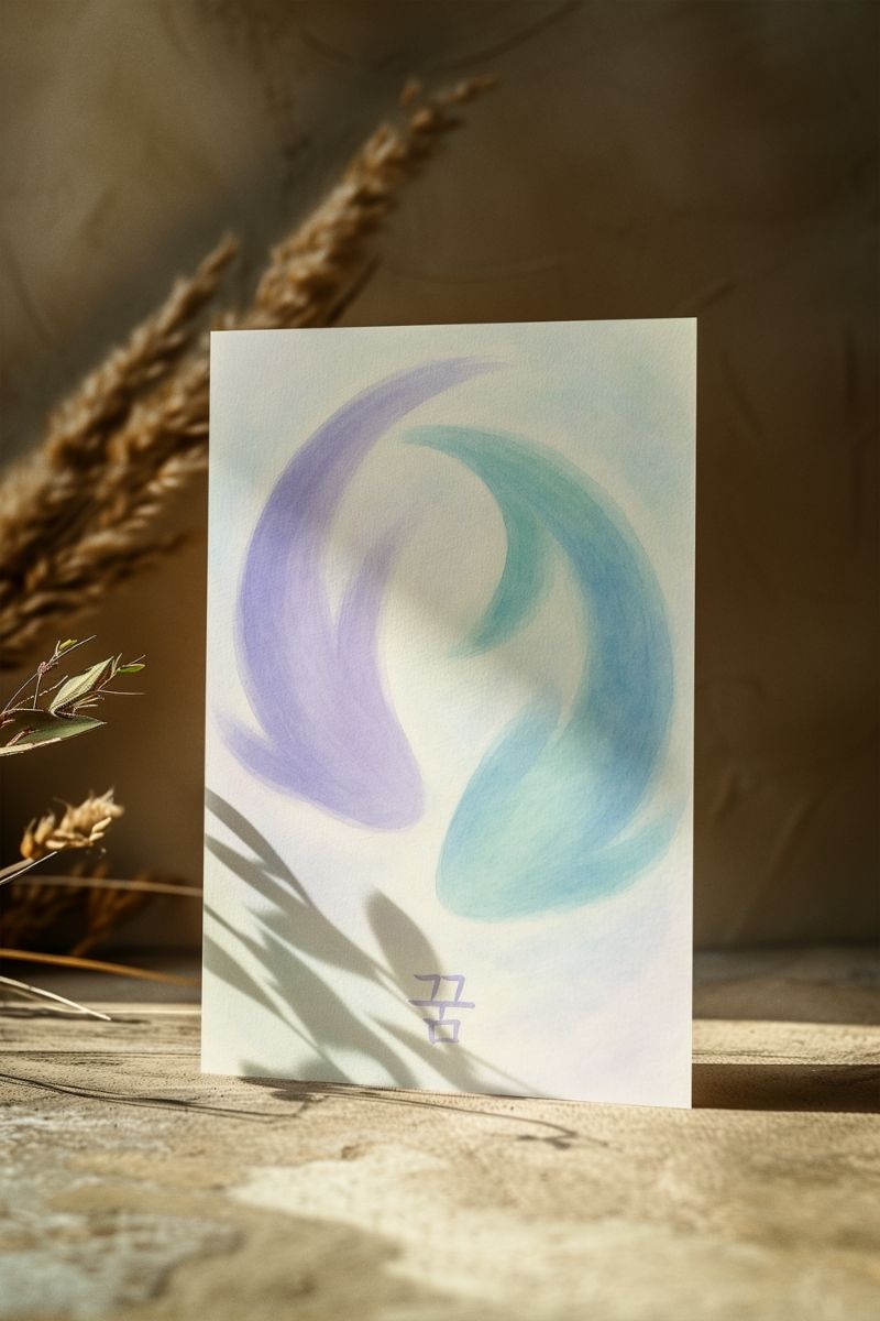 Zodiac Flow Burçlar Koleksiyonu 꿈 – Balık (Pisces) - Art Print - Çerçevesiz Poster