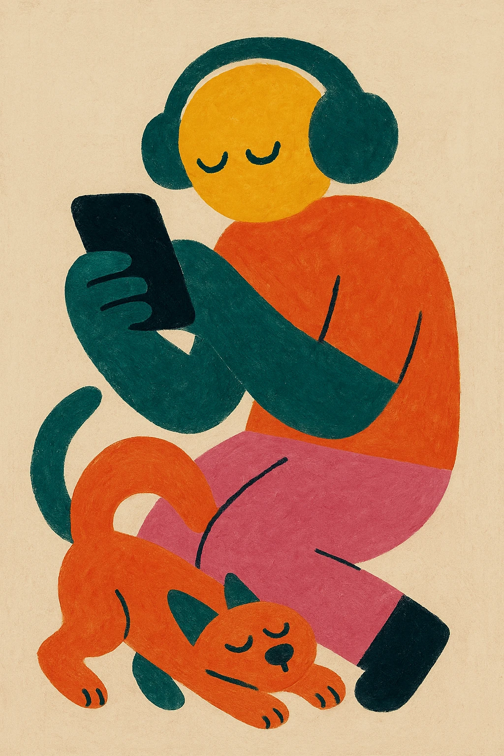 Renkli Anlar Koleksiyonu - Playful Ritim - Art Print -  Poster