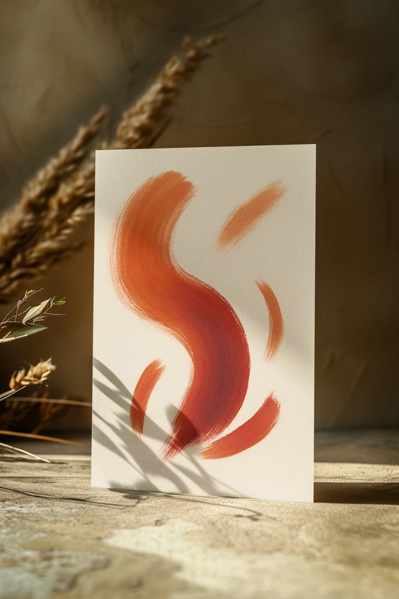 Soyut Koleksiyonu - Orange - Art Print - Çerçevesiz Poster