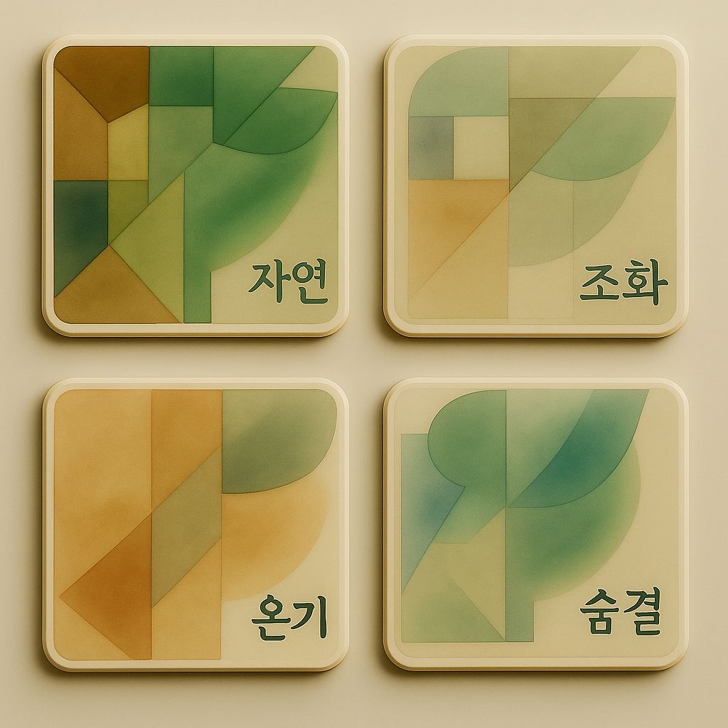 4'lü Seuolvie Ahşap Renkli Bardak Altlığı 