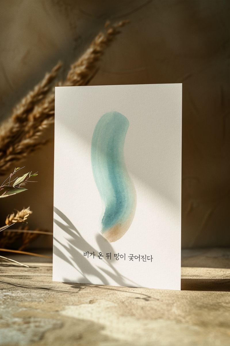 Soyut Koleksiyonu 비가 온 (Yağmur ve Toprak) SK2 Art Print - Çerçevesiz Poster