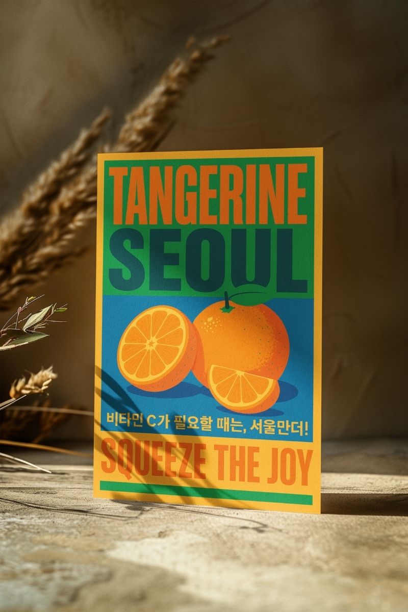 Renkli Anlar Koleksiyonu Peach Gangnam RA2 Art Print - Çerçevesiz Poster