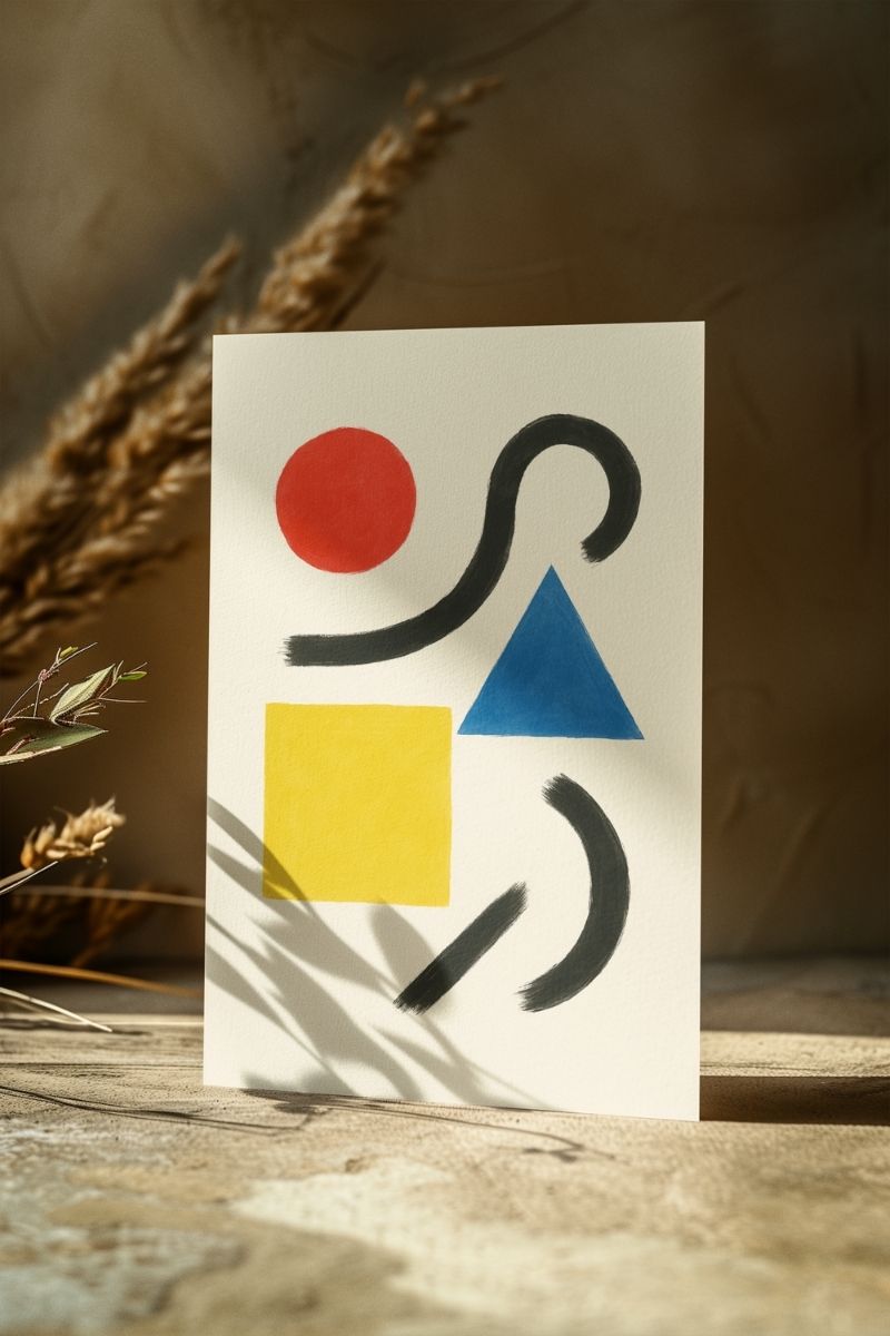 Modern Form Koleksiyonu 색의 조화 – Renklerin Dengesi SK1 Art Print - Çerçevesiz Poster