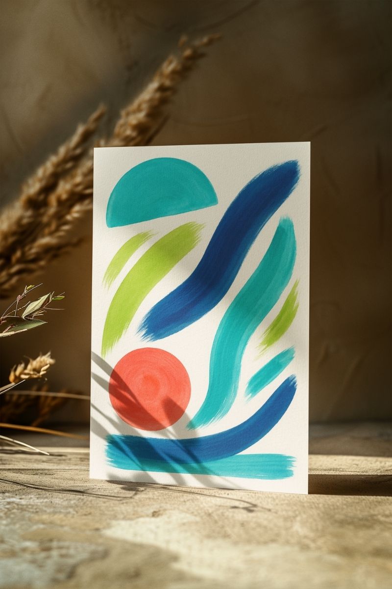 Soyut Koleksiyonu Okyanus Esintisi – SK11 Art Print - Çerçevesiz Poster