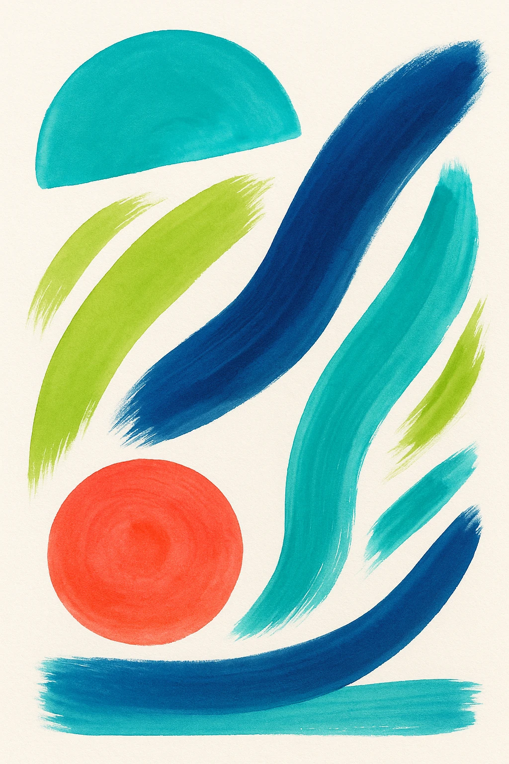 Soyut Koleksiyonu Okyanus Esintisi – Art Print - Poster