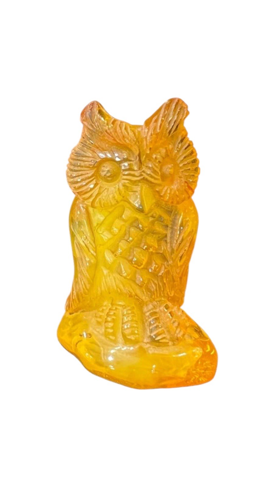 Kehribar baykuş figür 