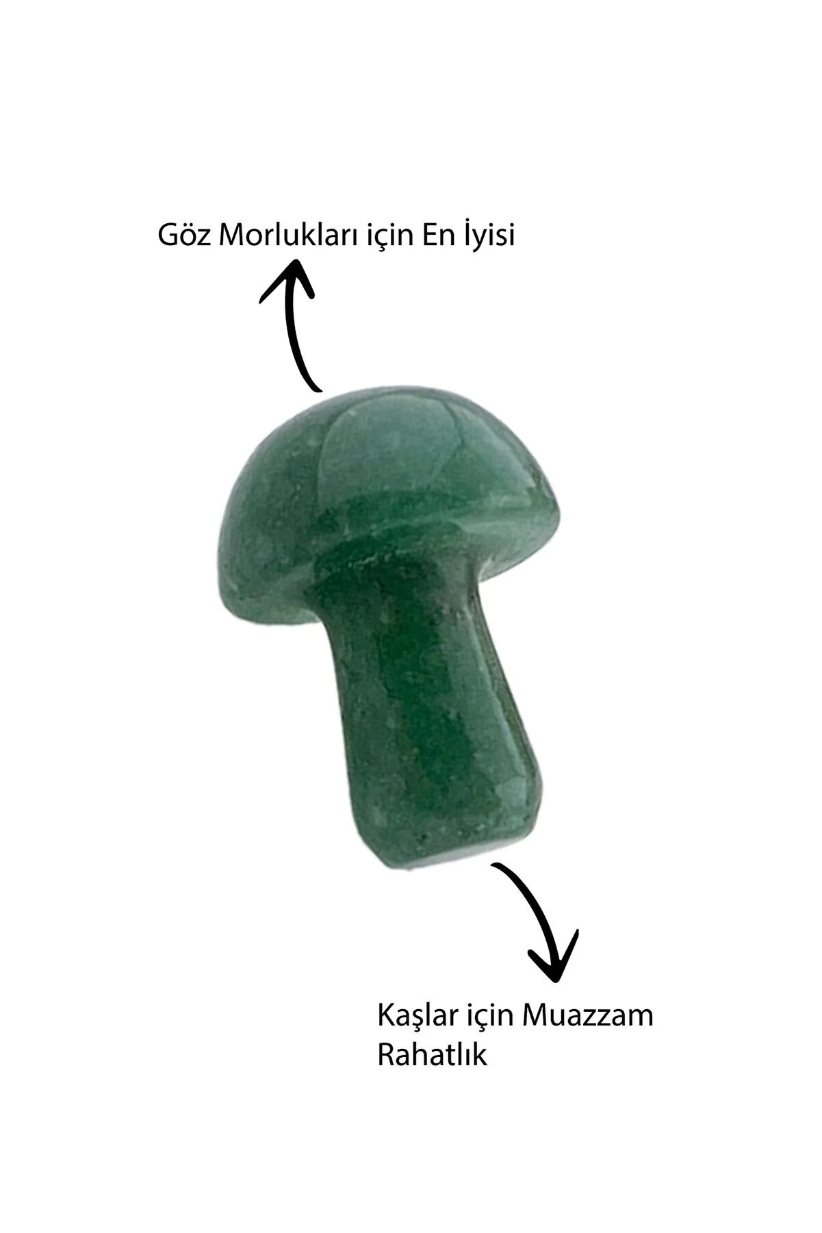 Doğal Taş Masaj Taş Gua Sha Mantar - Aventurin (Şans Taşı)