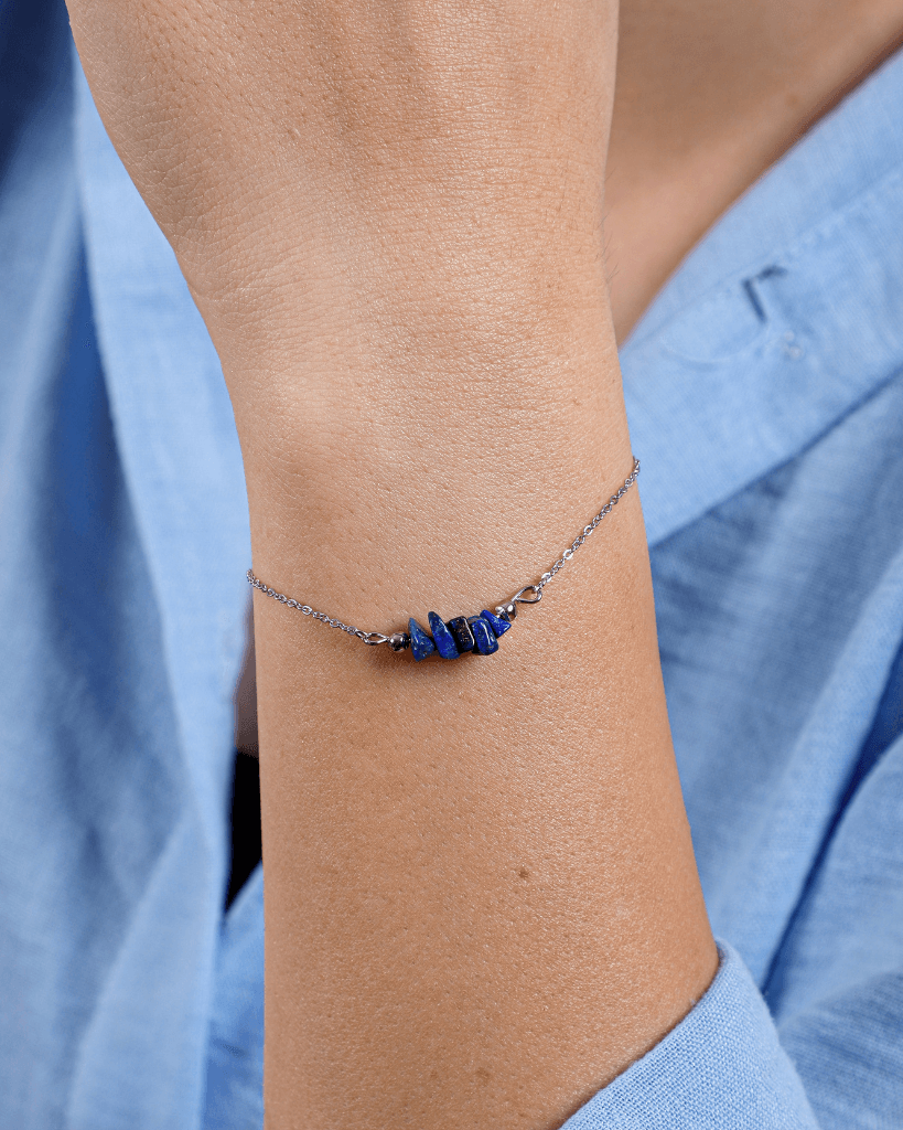 Zincirli Bileklik - Lapis Lazuli (Zihinsel Temizlik Taşı)