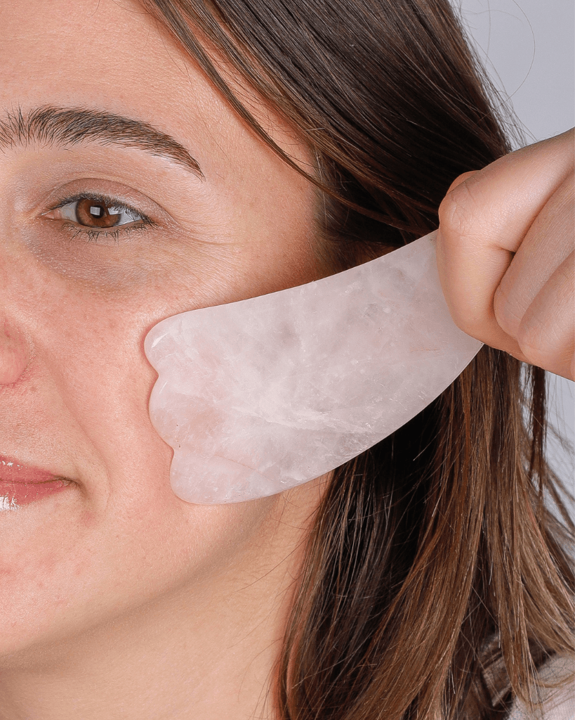 Gua Sha Masaj Aleti - Pembe Kuvars /  (Sevgi Taşı)  Melek Kanadı