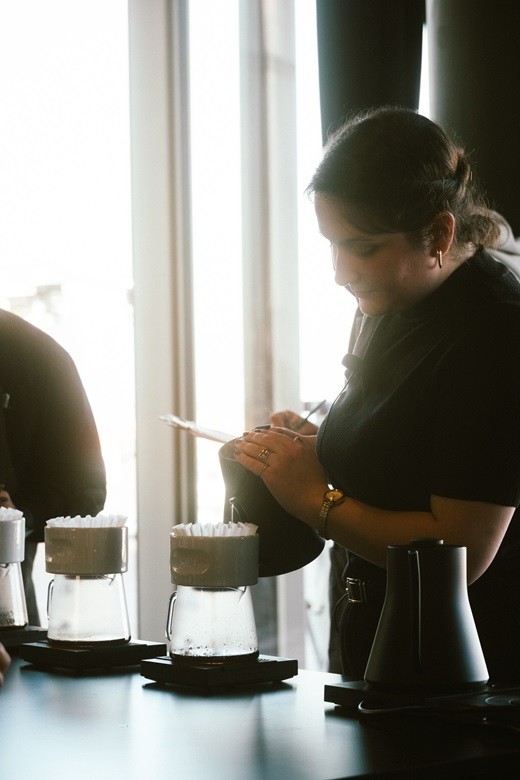 Tetra N Roastery'nin şampiyon baristası Nida Fetullahoğlu.