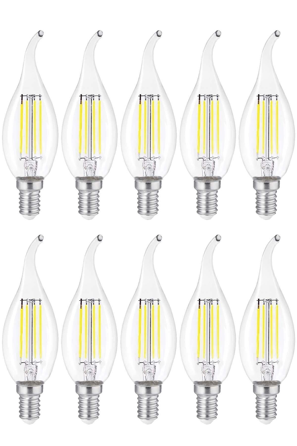 Dekoratif Kıvrık Buji Mum Avize Ampulü 6W E14 6500K Beyaz Işık 10'lu ERD-94    (CN1E1C3M2E8Q0X10)