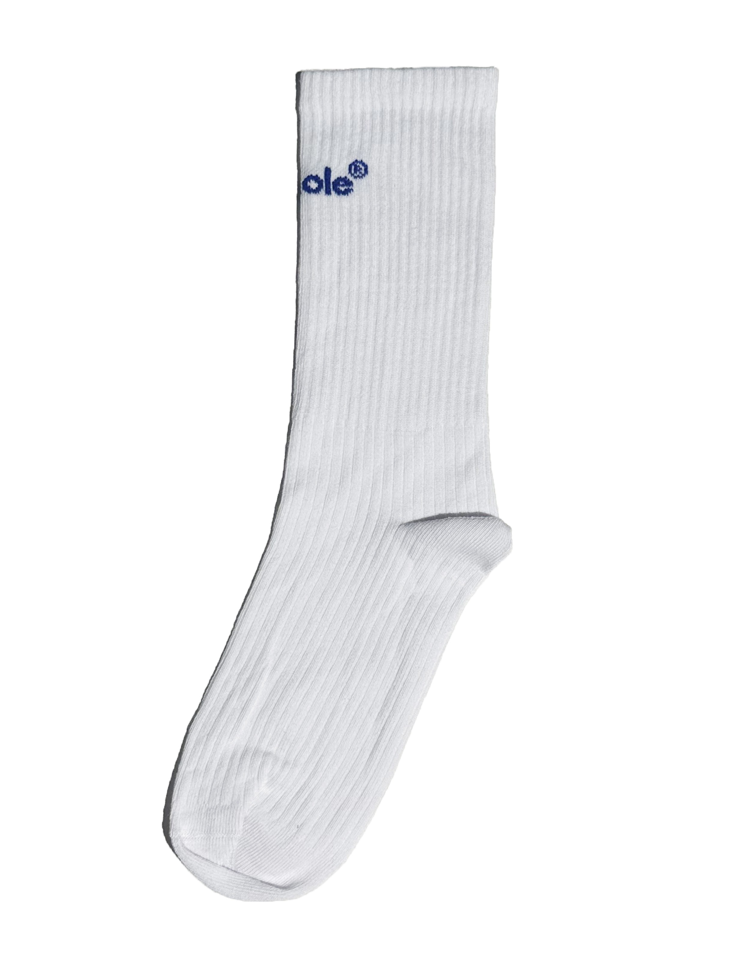 SOCKS w/embroided logo - beyaz mavi