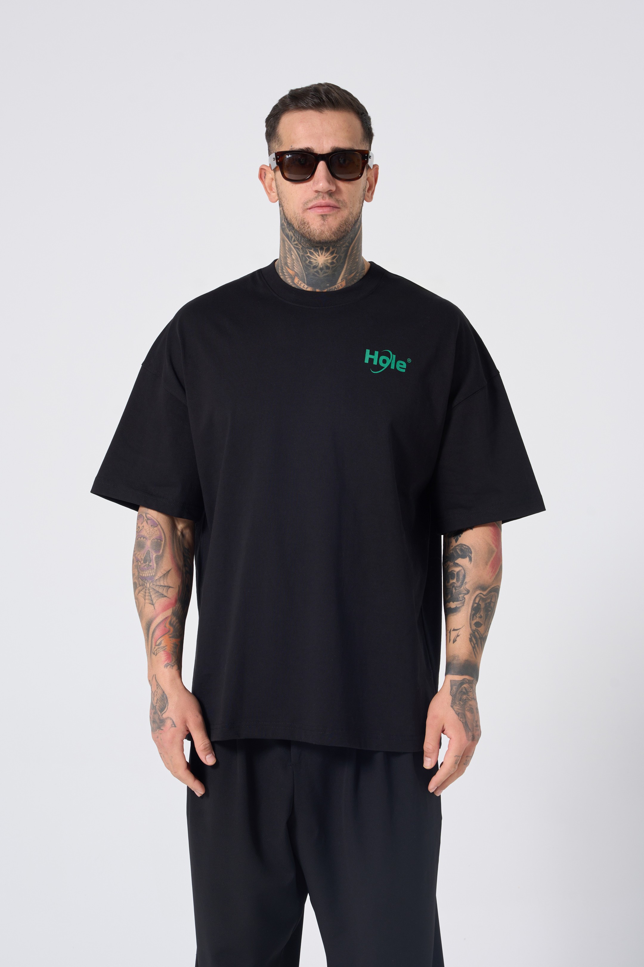 Hole Arka Sokak Baskılı Oversize T-Shirt