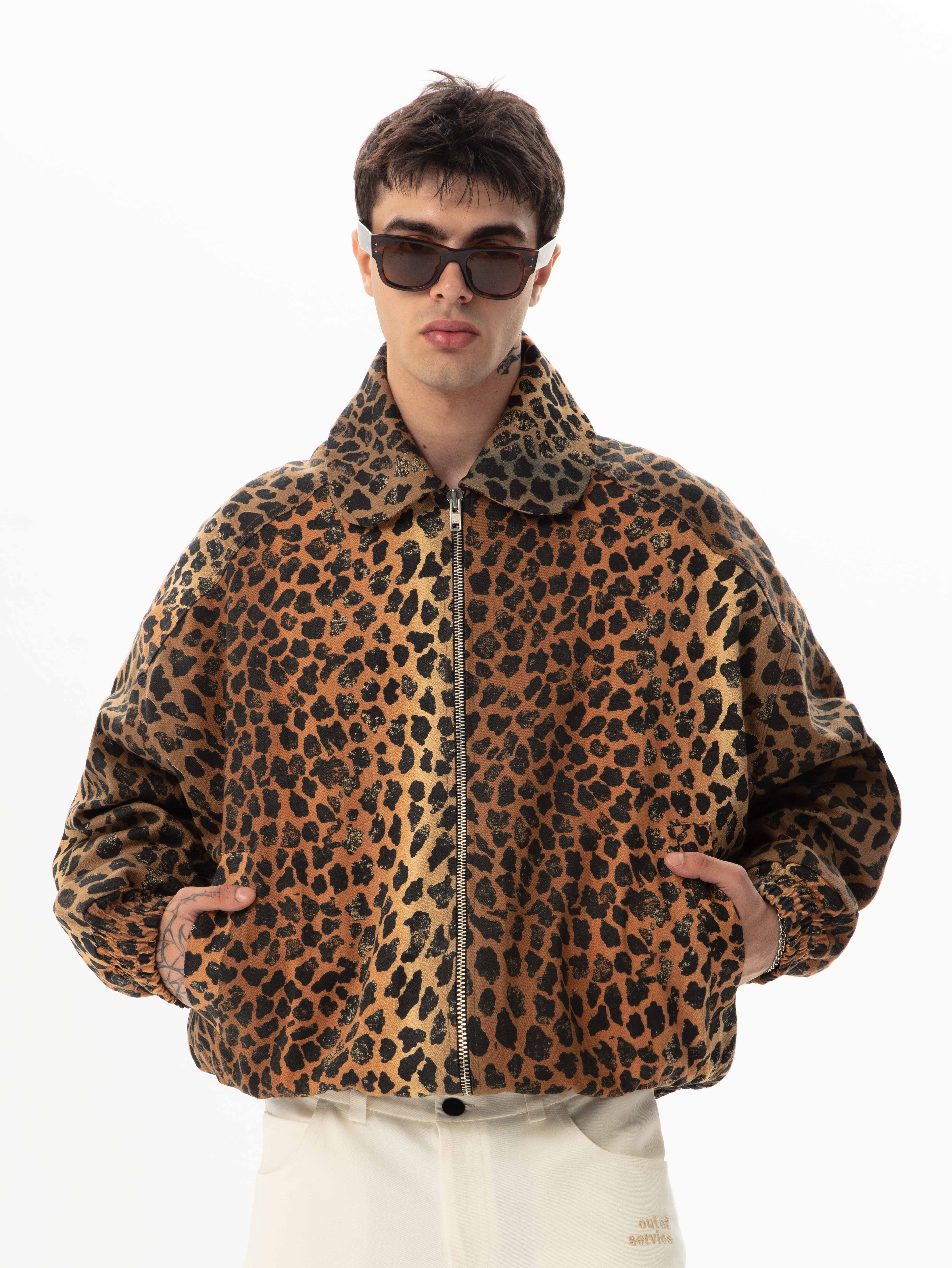 Hole Leopar Desen Gabardin Mont - leopar