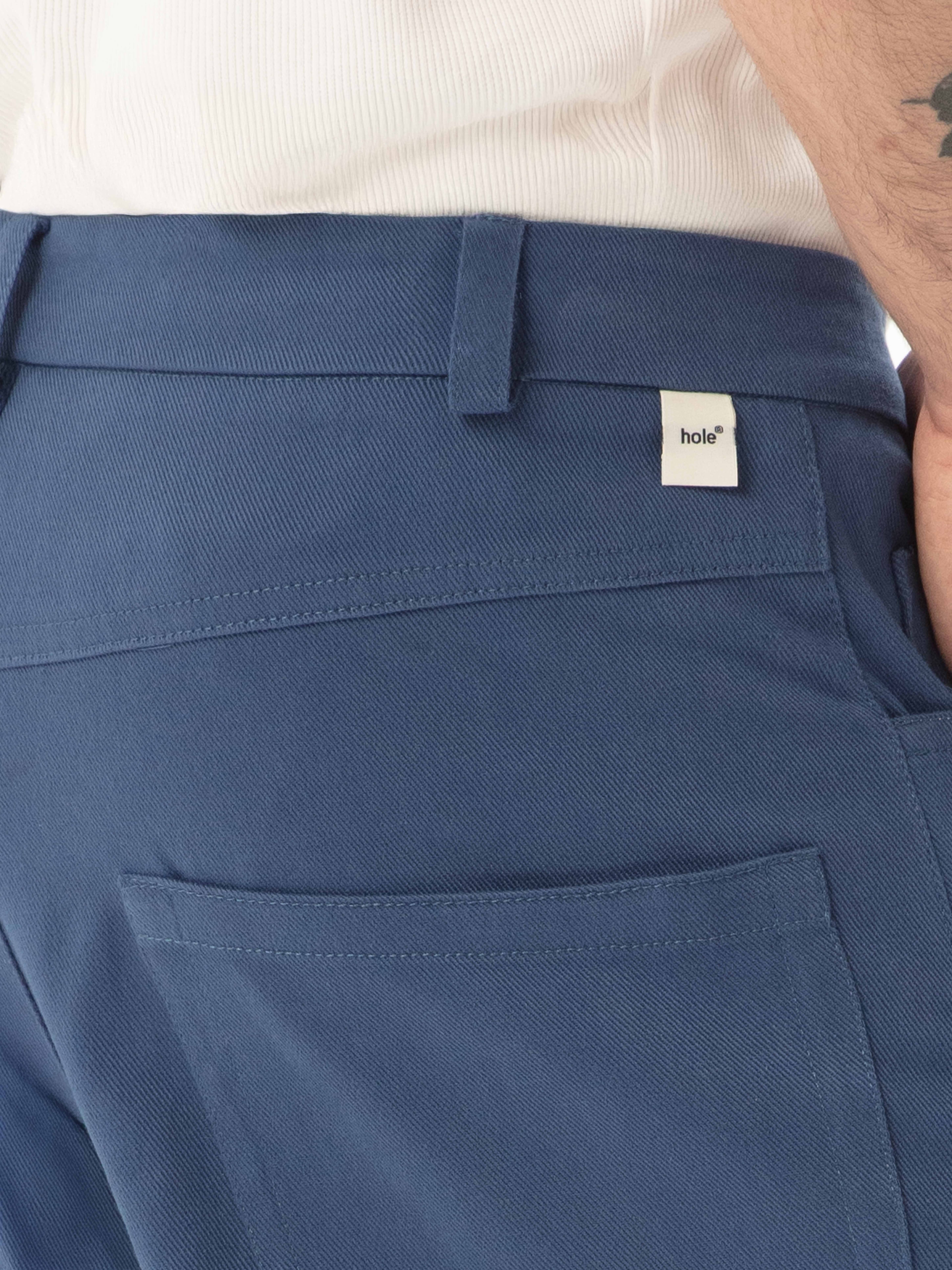 Hole Pants w/washed gabardine
