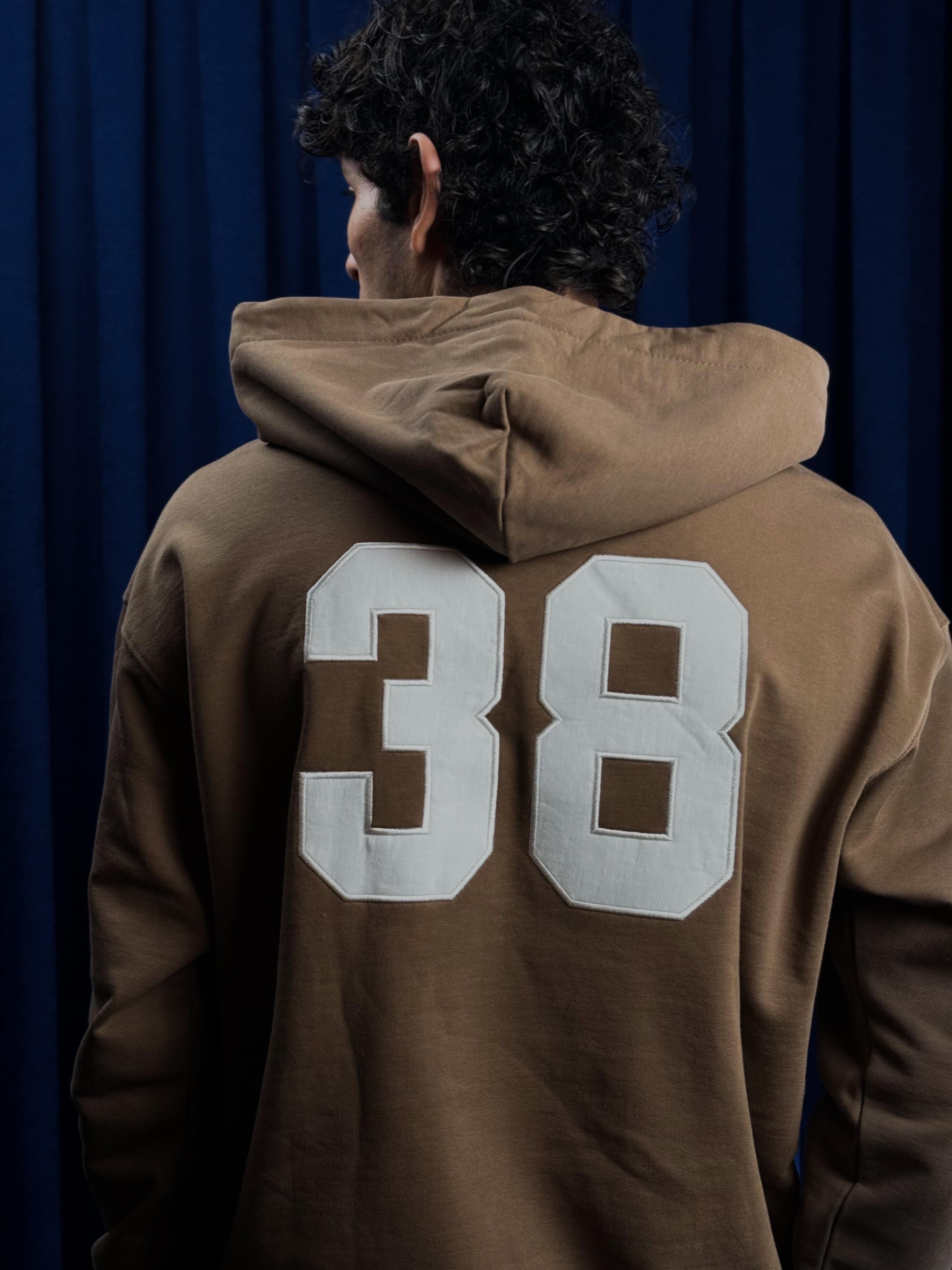 Hole 38 Printed Hoodie - BROWN