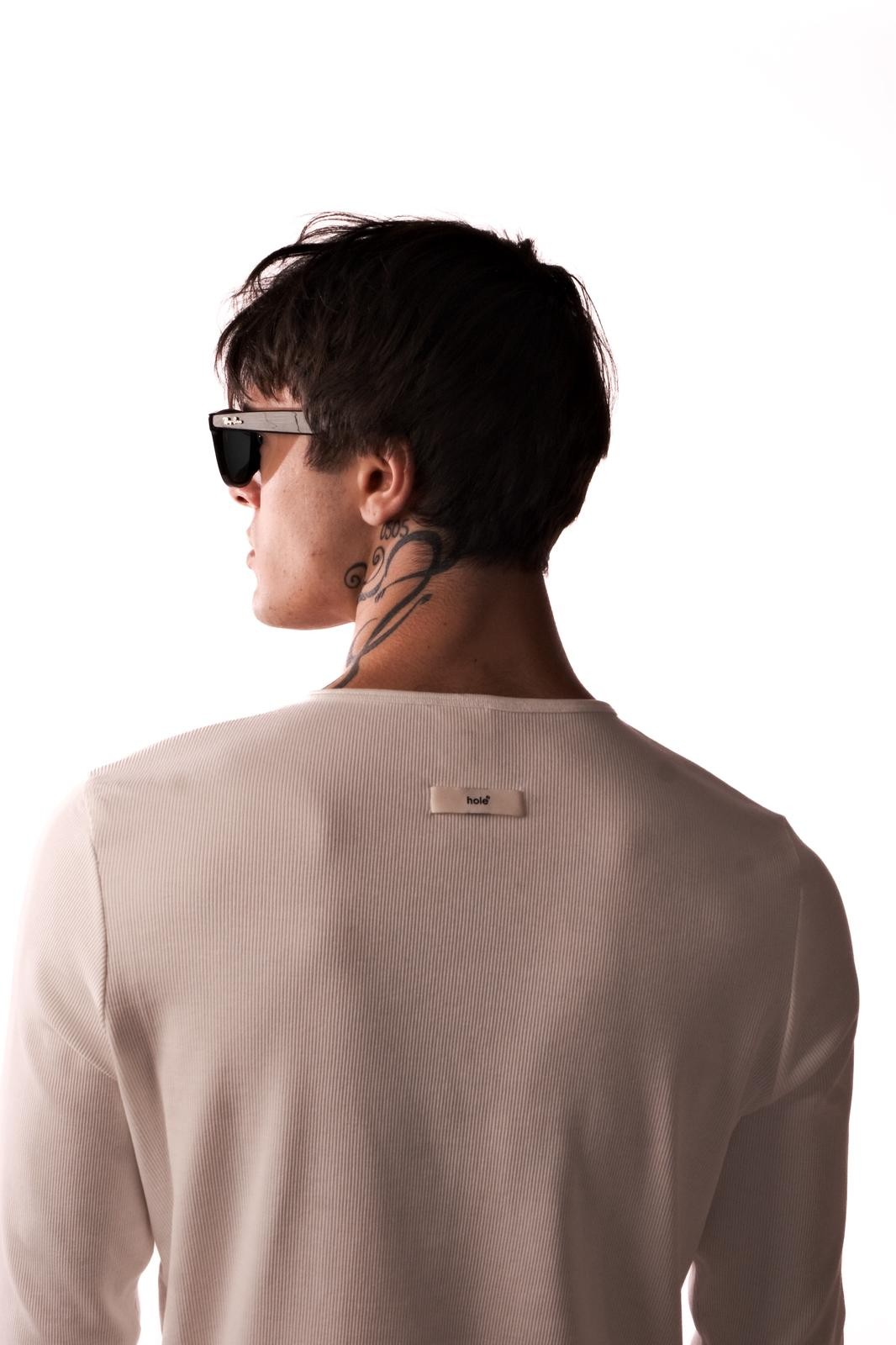 Hole Bisiklet Yaka Patlı Kaşkorse Sweatshirt