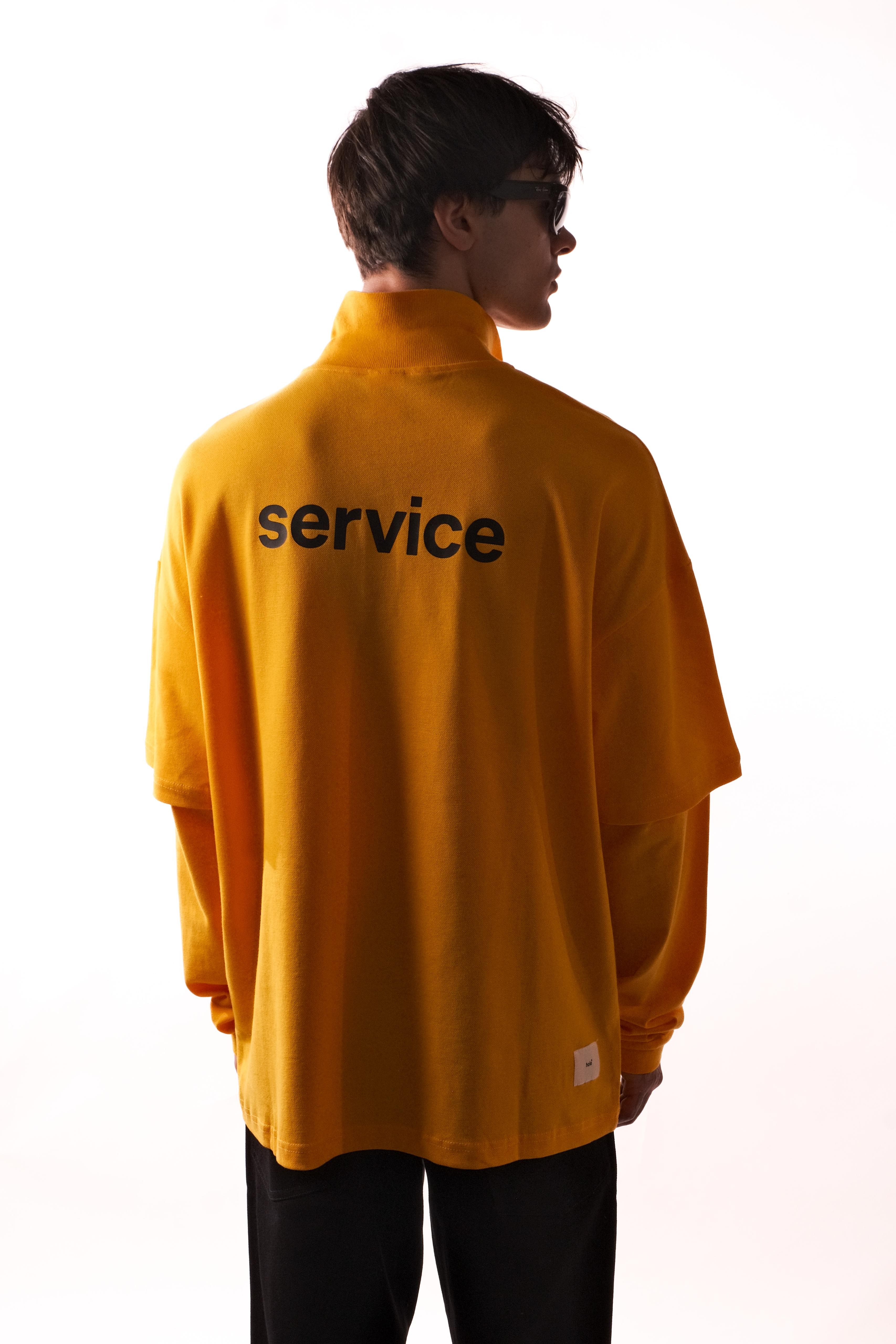 Hole Polo Yaka service Çift Kol Sweatshirt