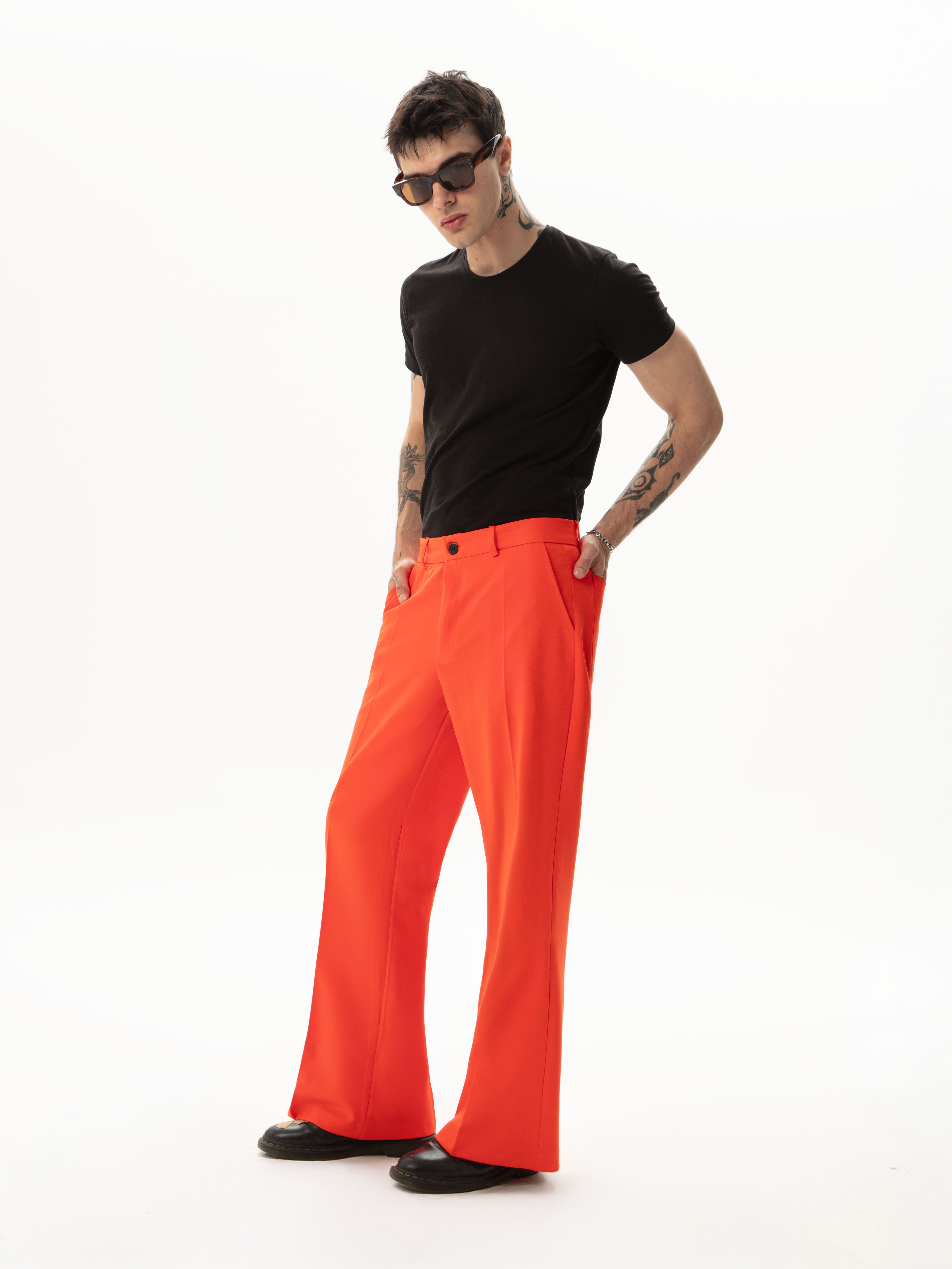 Flared Black Trousers