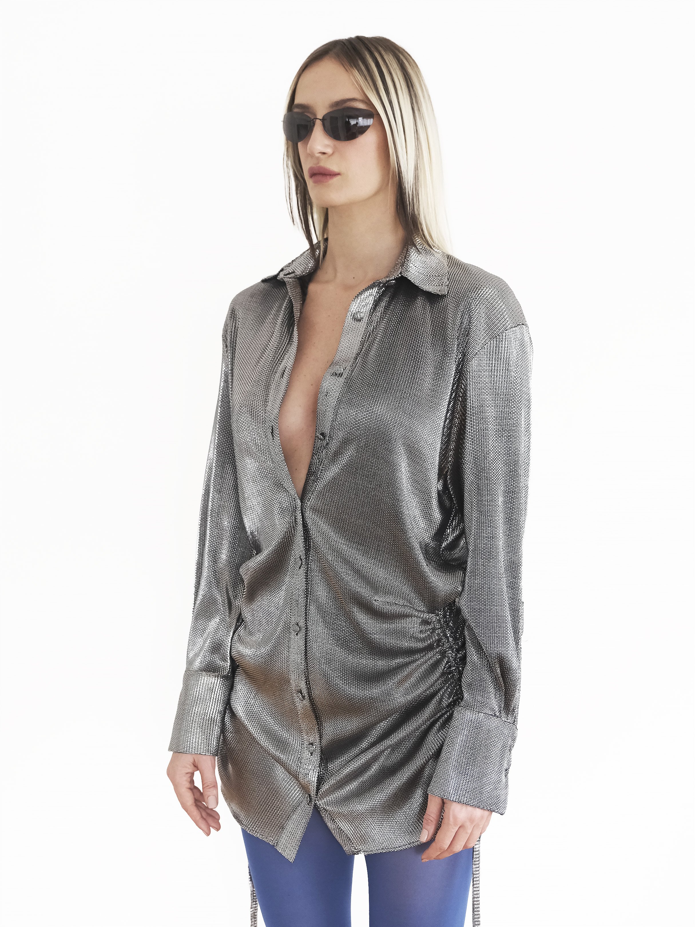 Hole Silver Dress