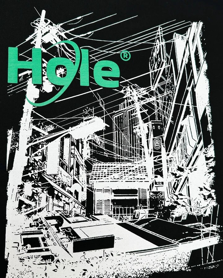 Hole Arka Sokak Baskılı Oversize T-Shirt