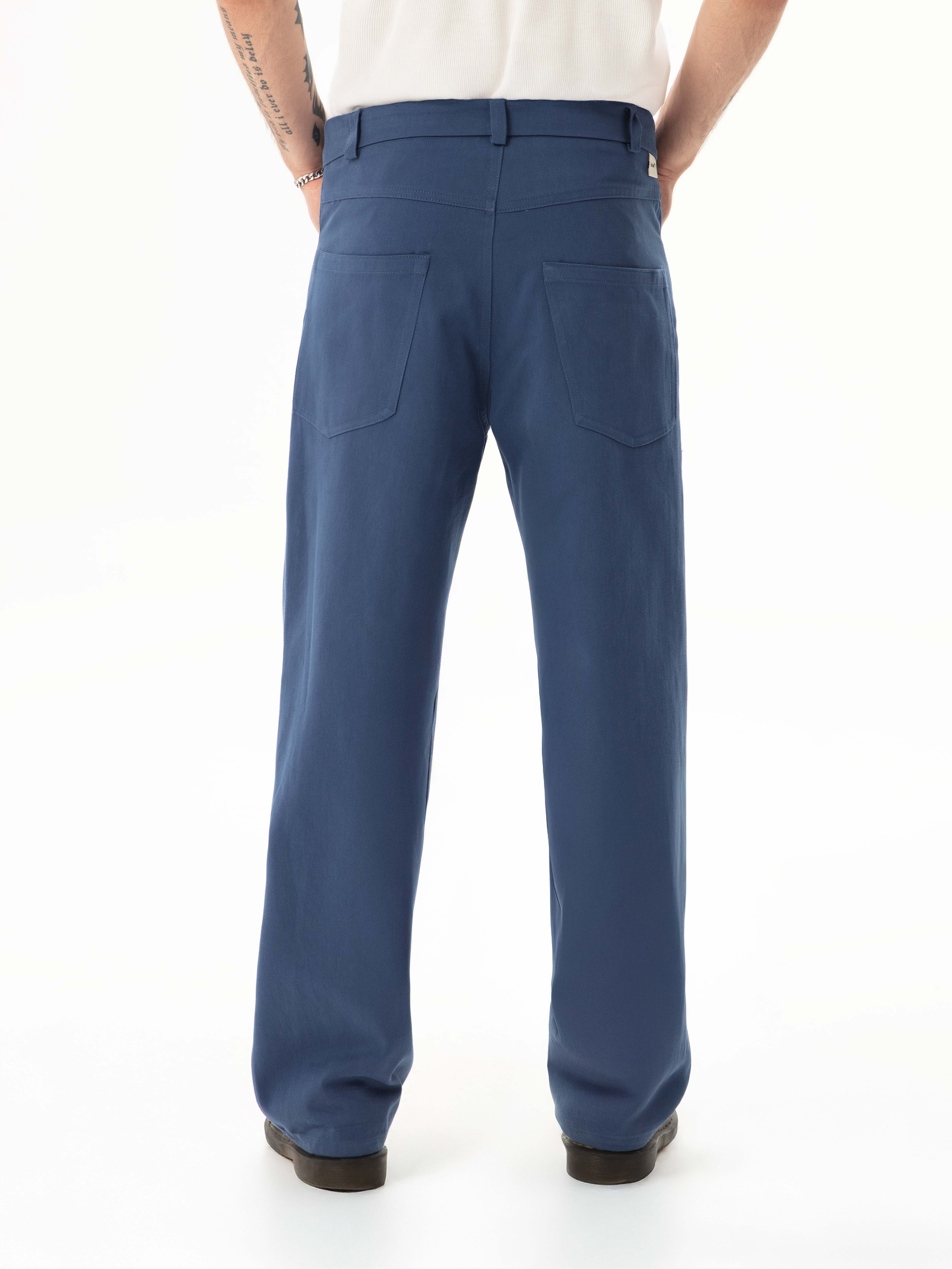 Hole Pants w/washed gabardine
