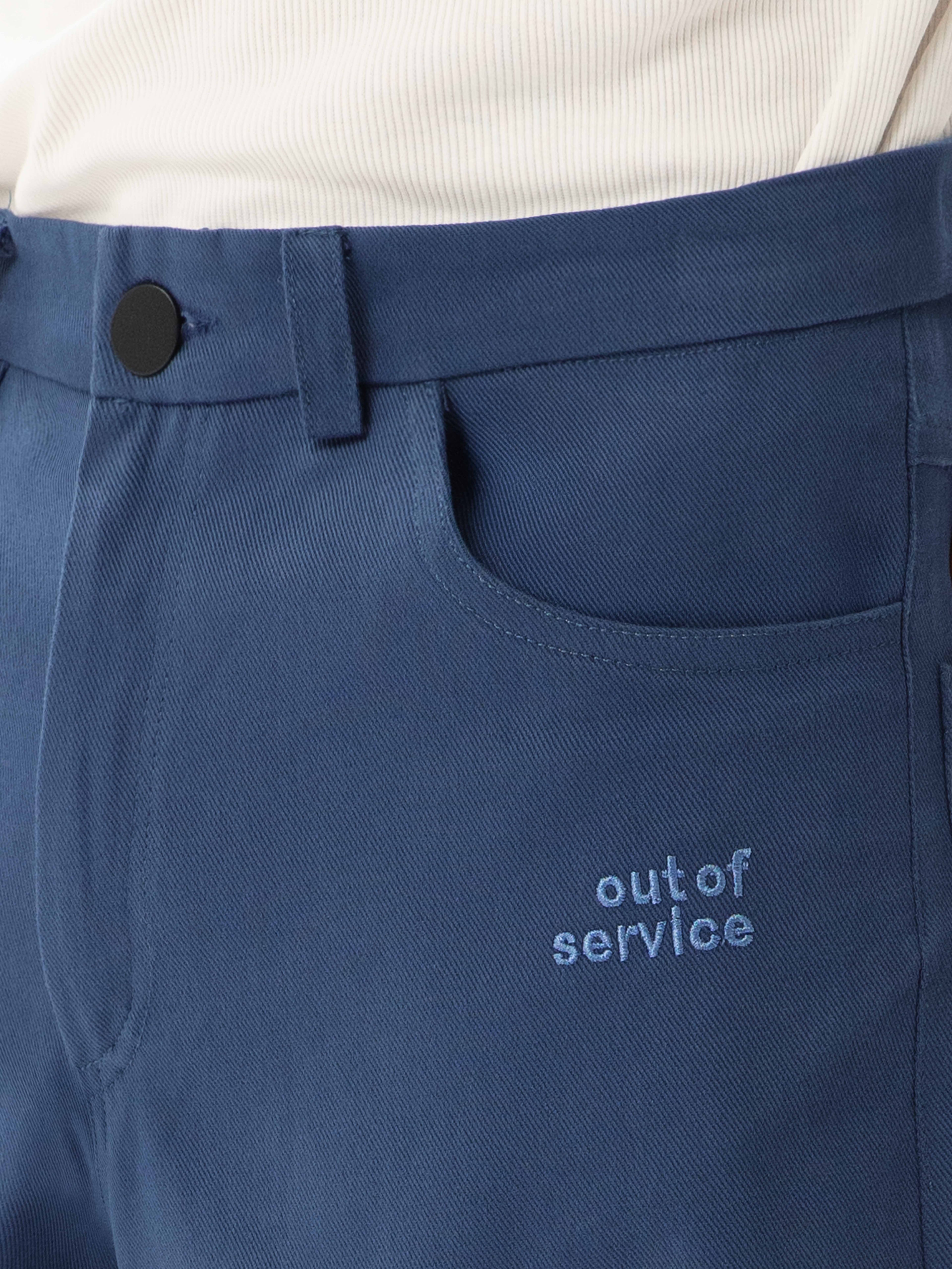 Hole Pants w/washed gabardine