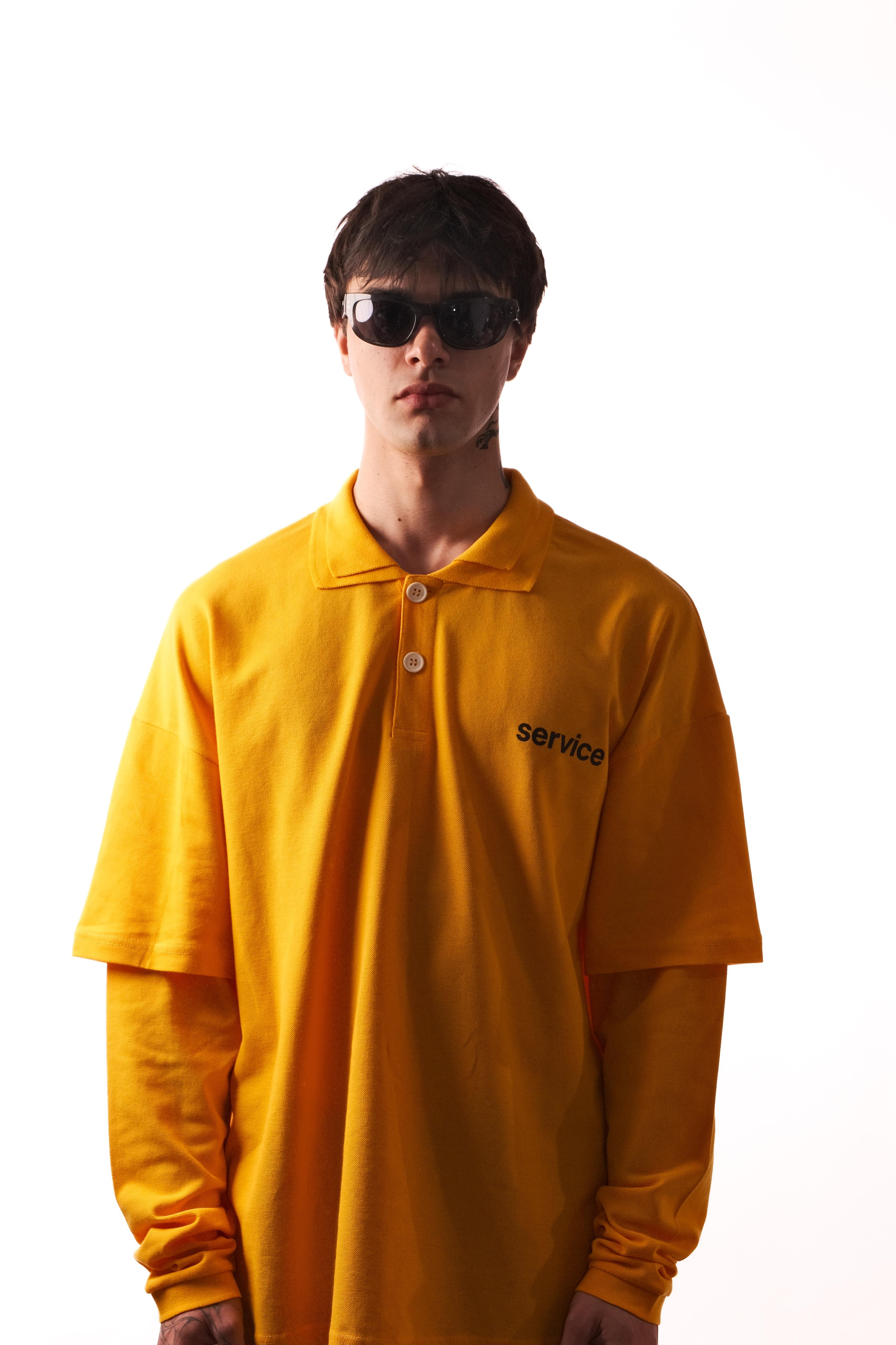 Hole Polo Yaka service Çift Kol Sweatshirt