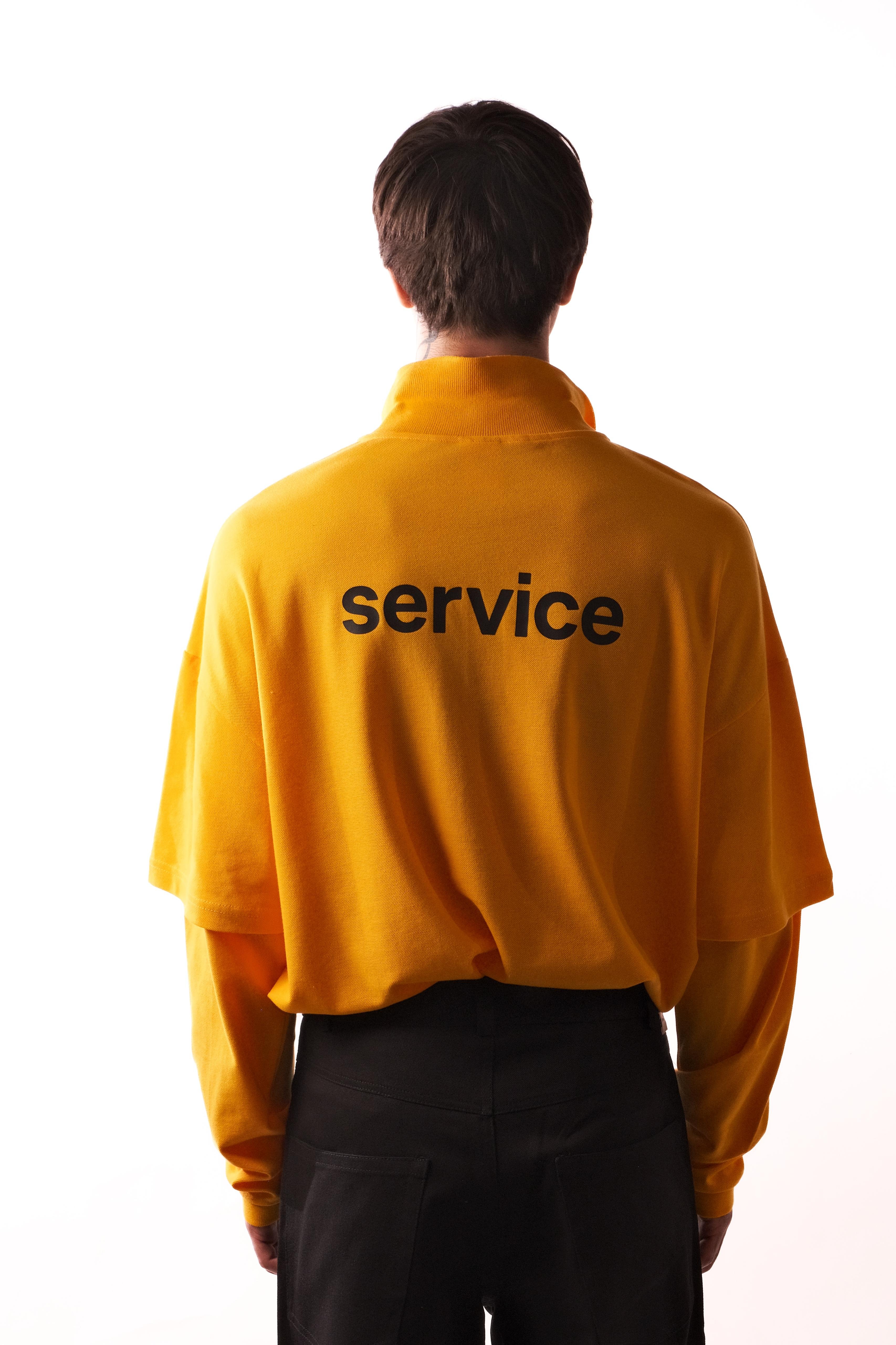 Hole Polo Yaka service Çift Kol Sweatshirt