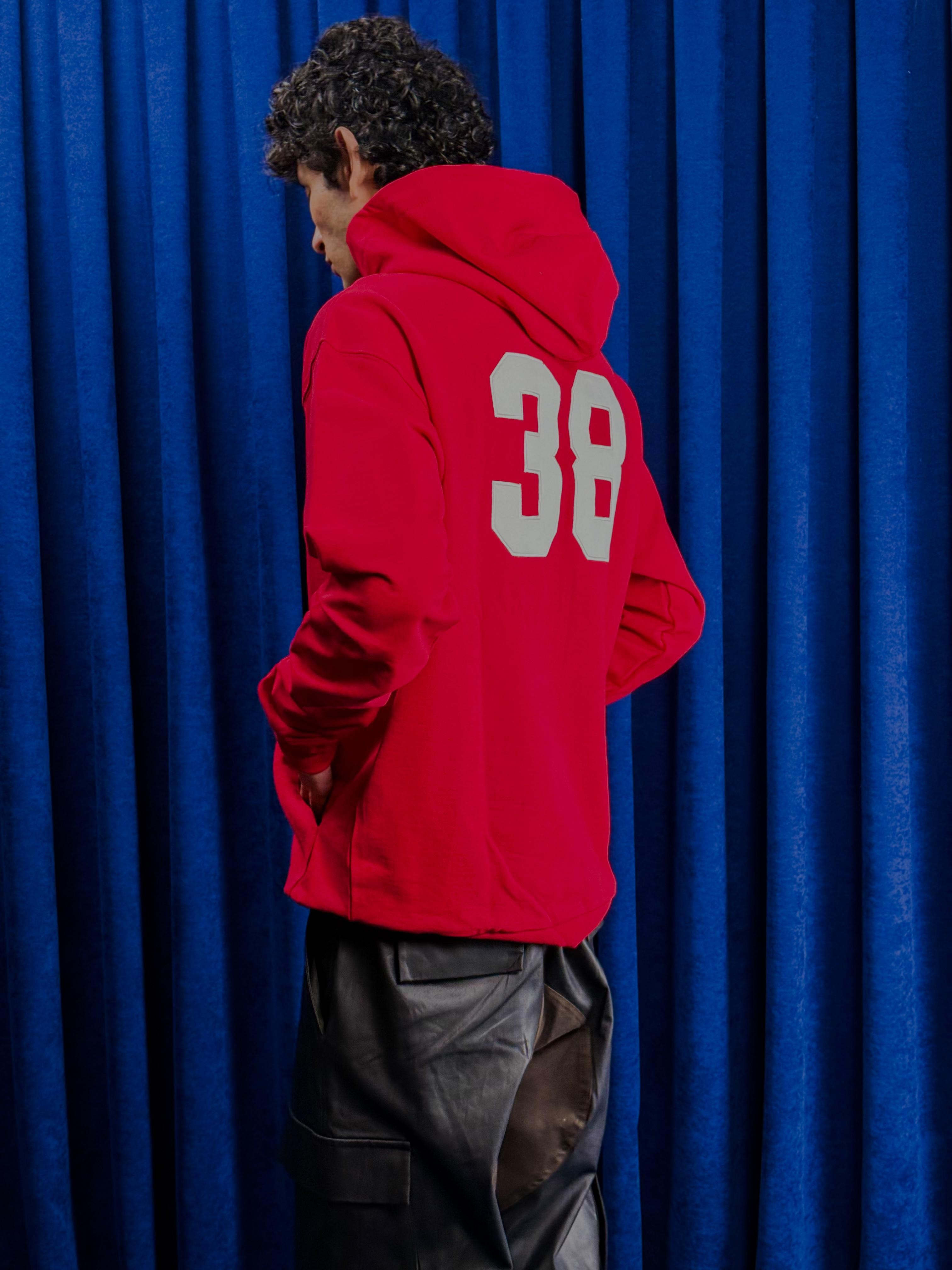 Hole 38 Printed Hoodie - RED