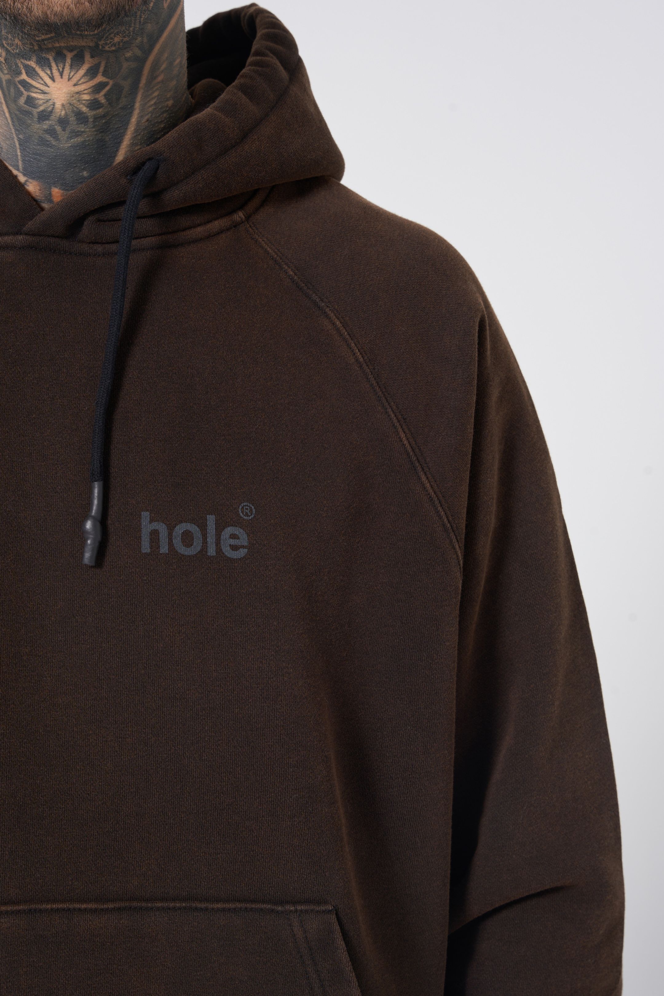 Hole Yıkama Eskitme Oversize Hoodie