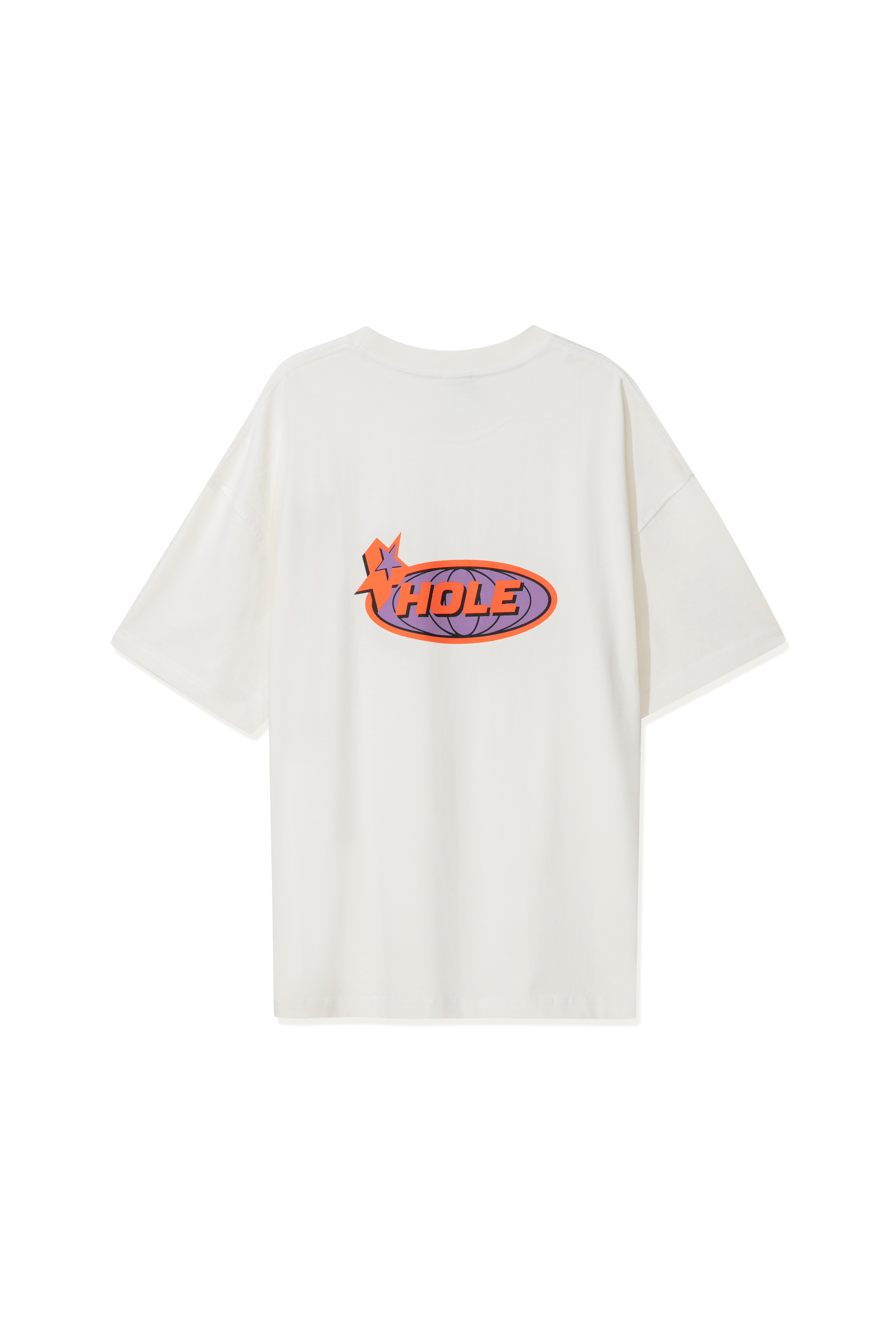Hole Yıldız Logo Baskı Oversize T-Shirt