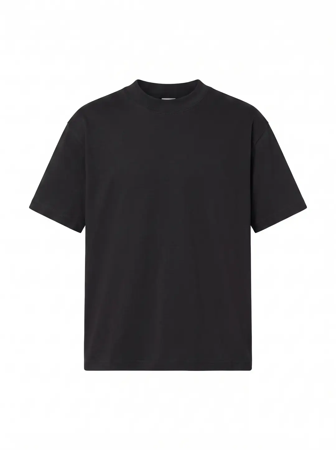 Organik Penye Basic Siyah Regular T-shirt