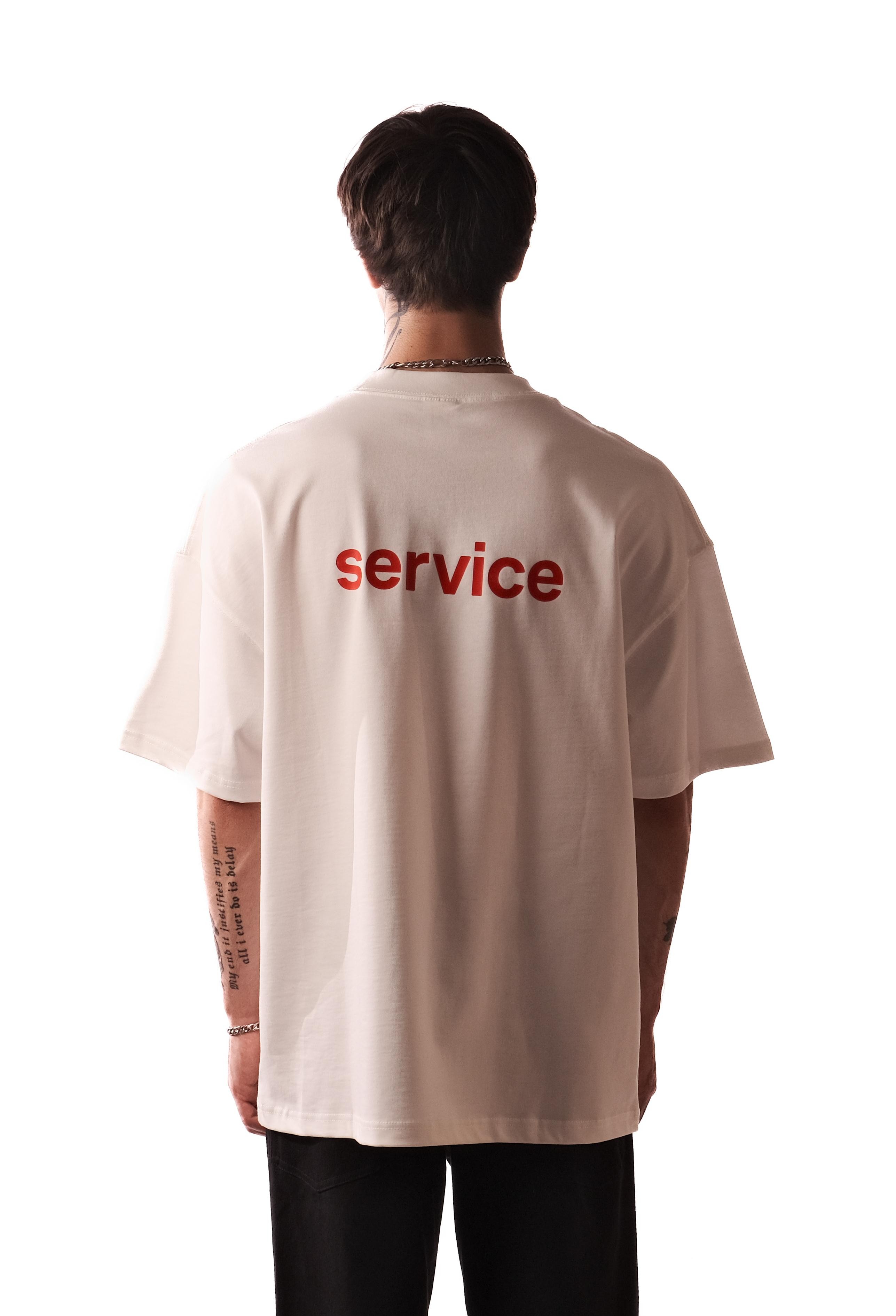 Hole Oversize T-shirt w/ graffiti print