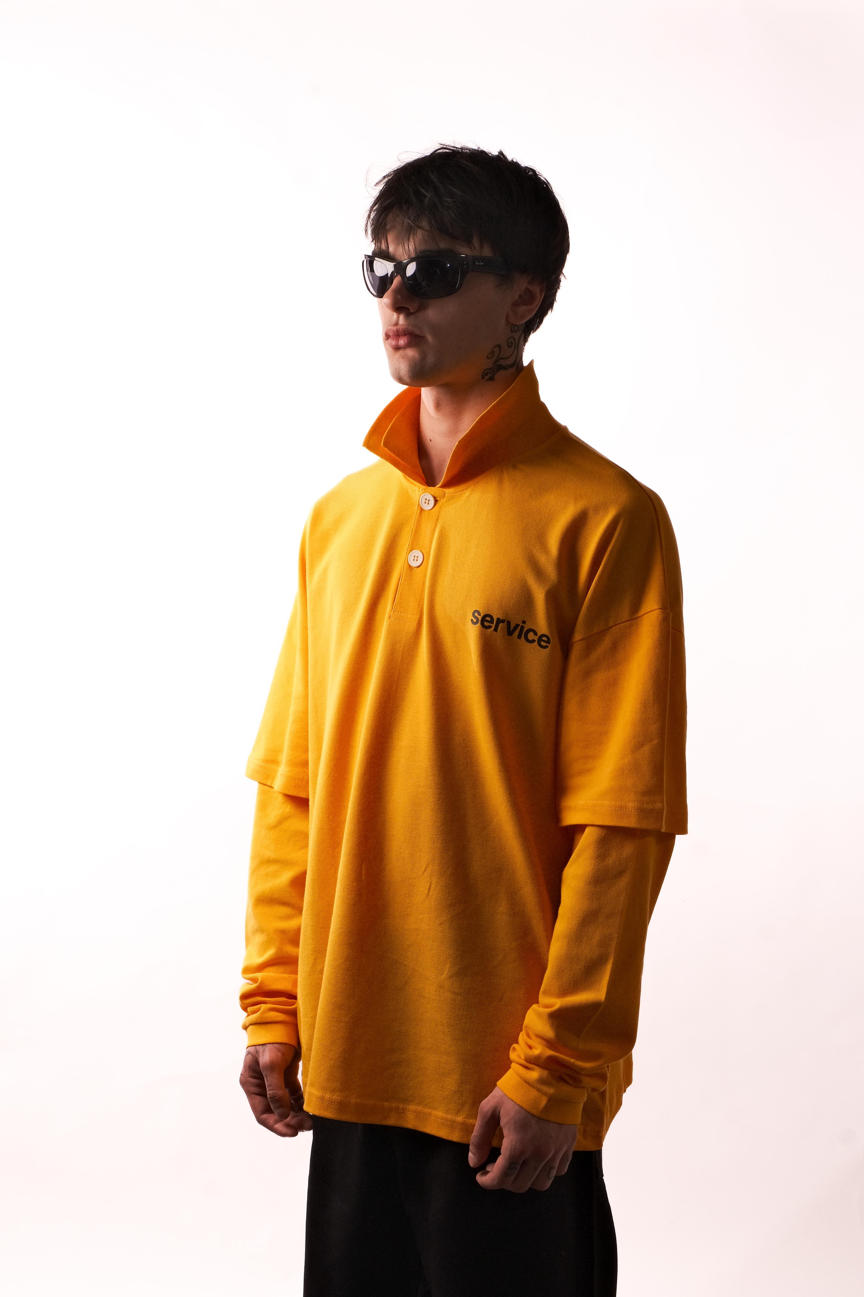 Hole Polo Yaka service Çift Kol Sweatshirt
