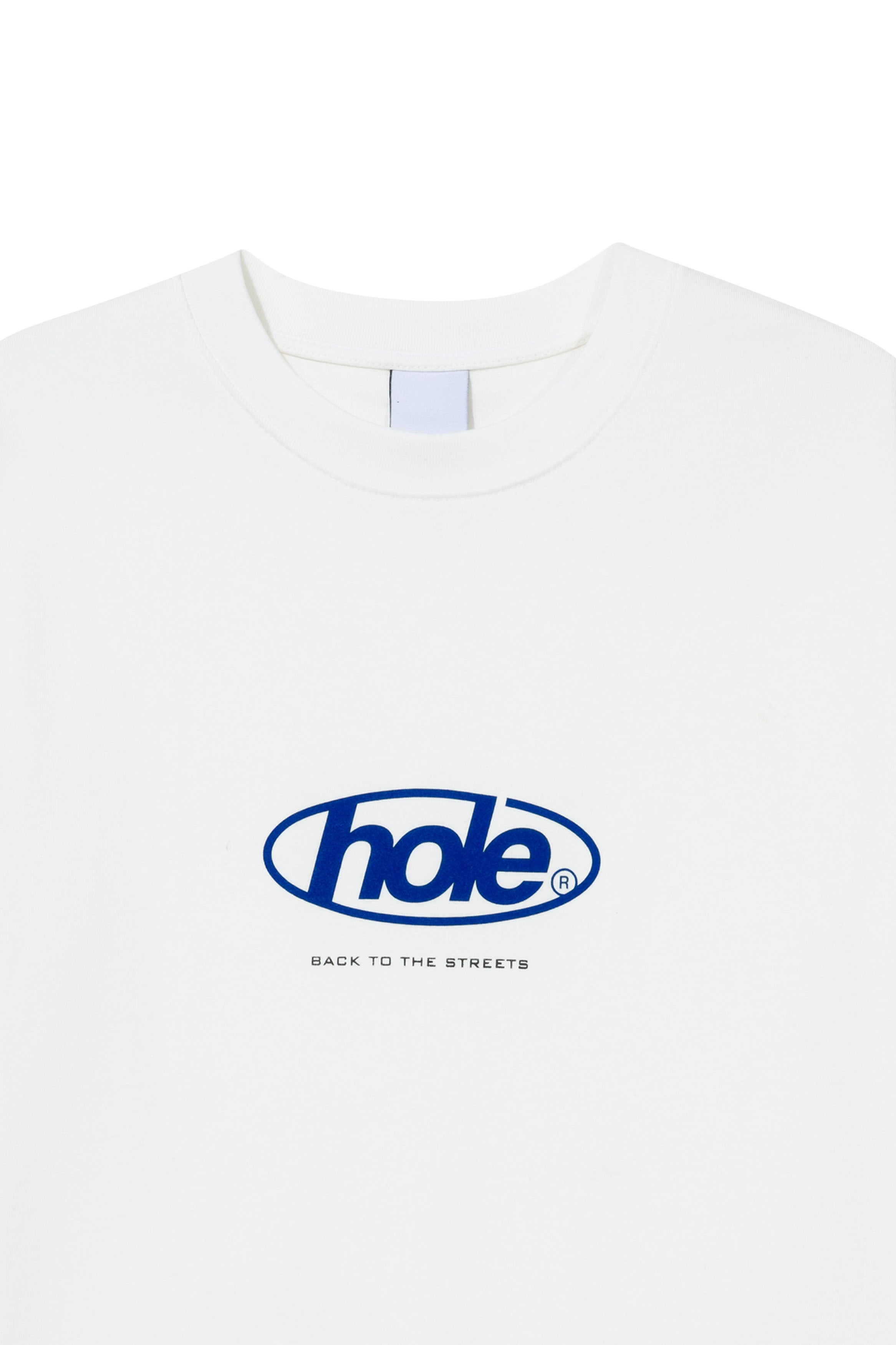 Hole Ön Flok Baskı T-Shirt