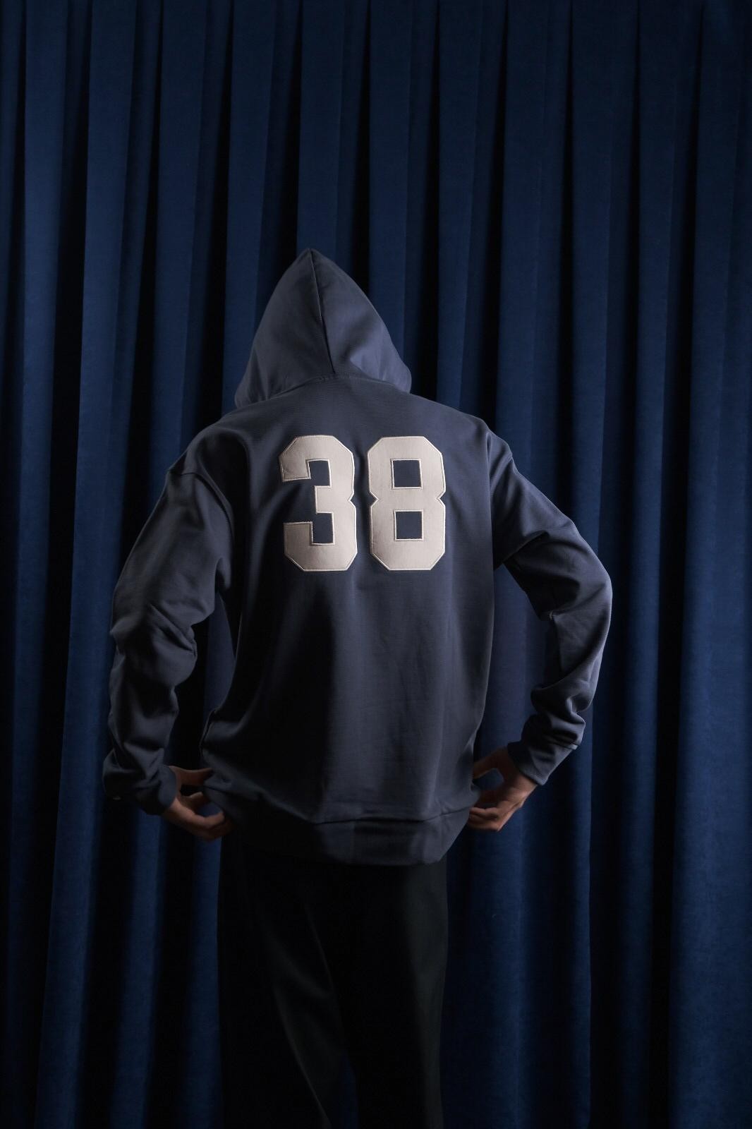 Hole 38 Printed Hoodie - INDIGO