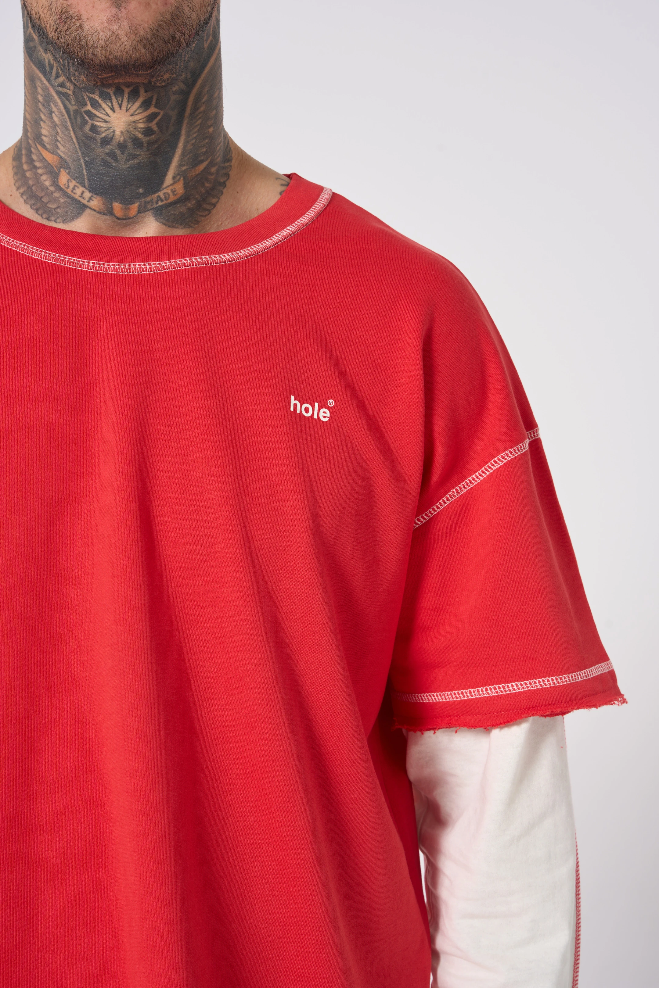 Hole Karyoka Dikiş Baskı Detay Oversize Sweatshirt