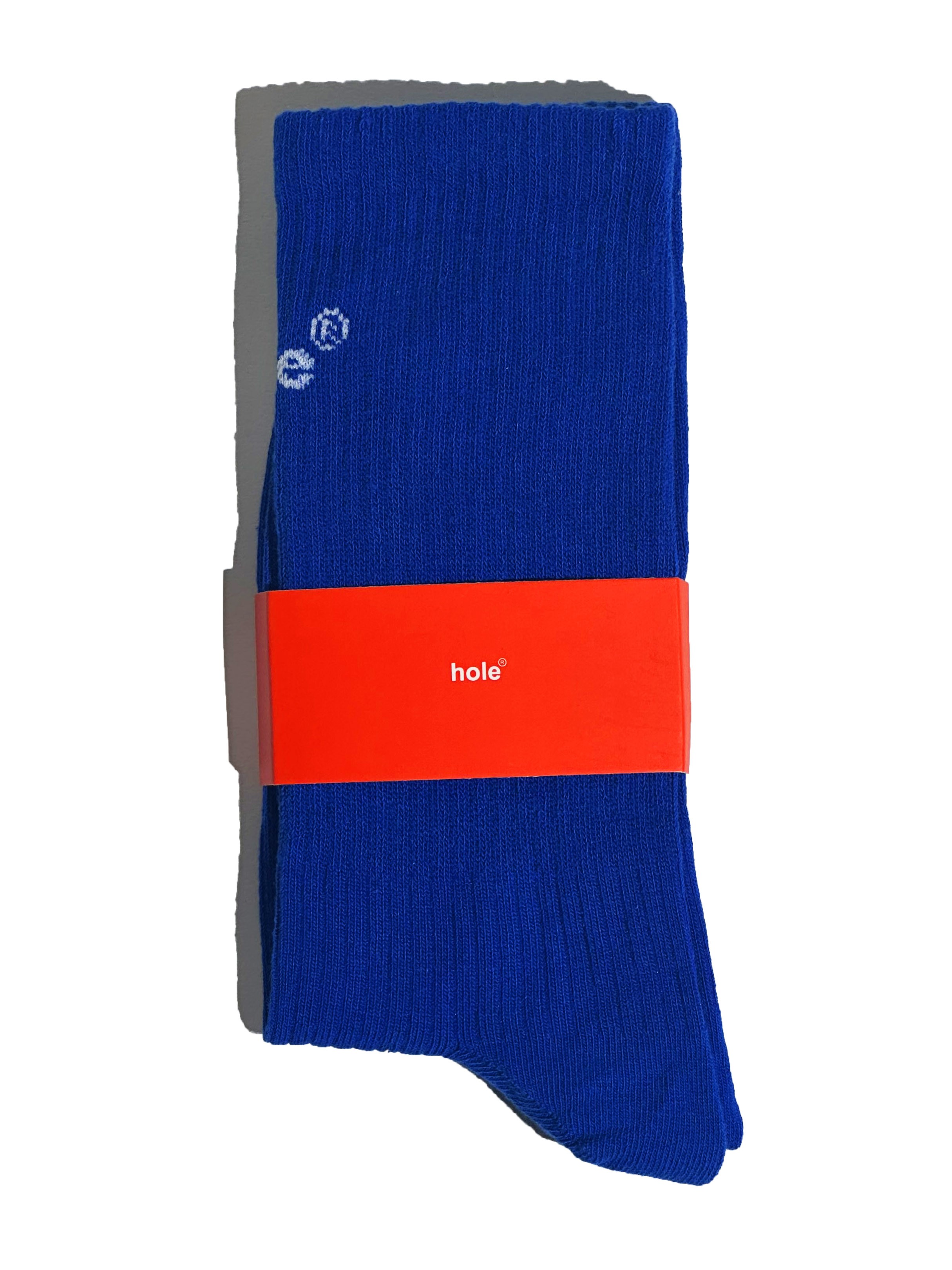 SOCKS w/embroided logo - mavi-beyaz