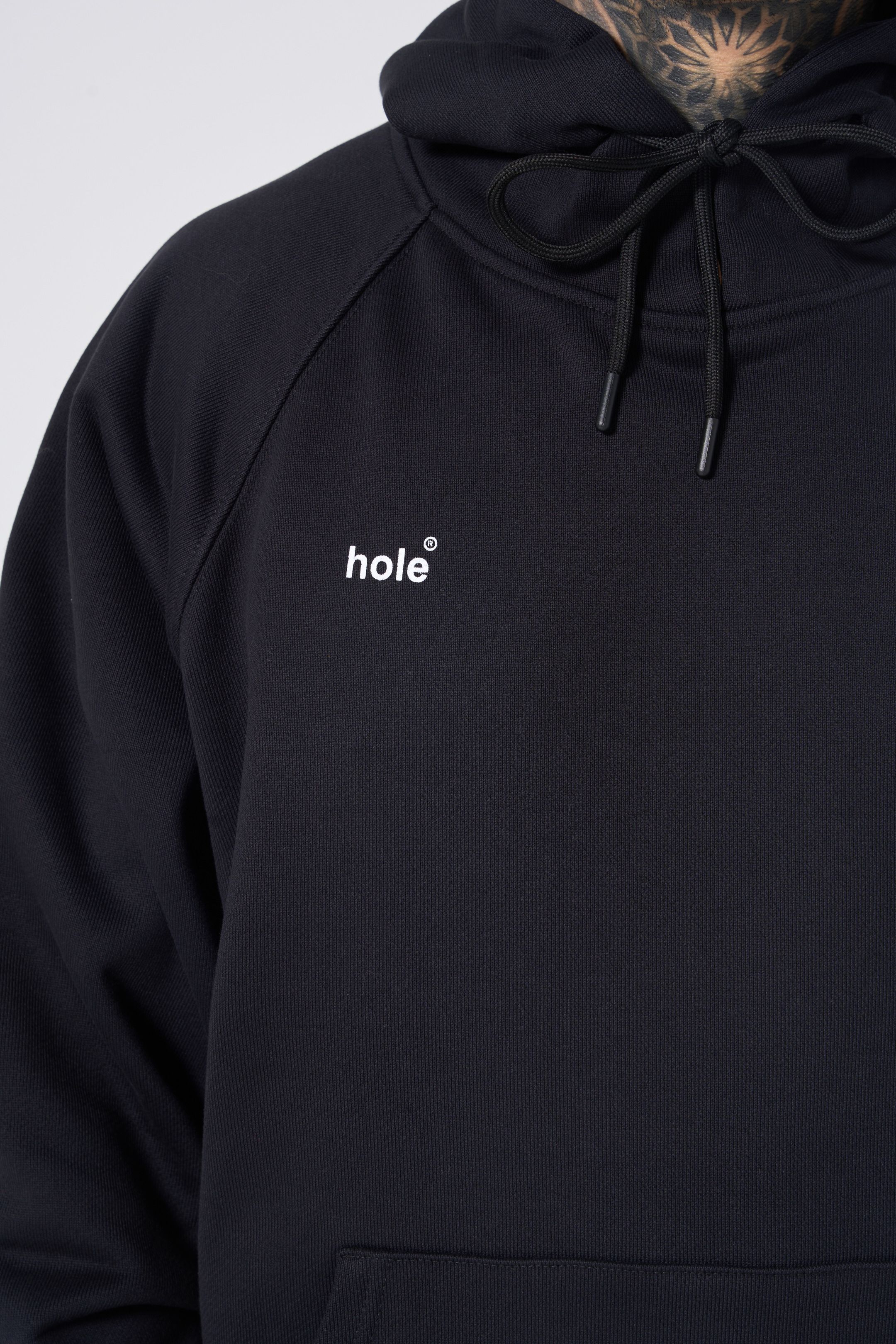 Hole Oversize Hoodie w/ noodle print