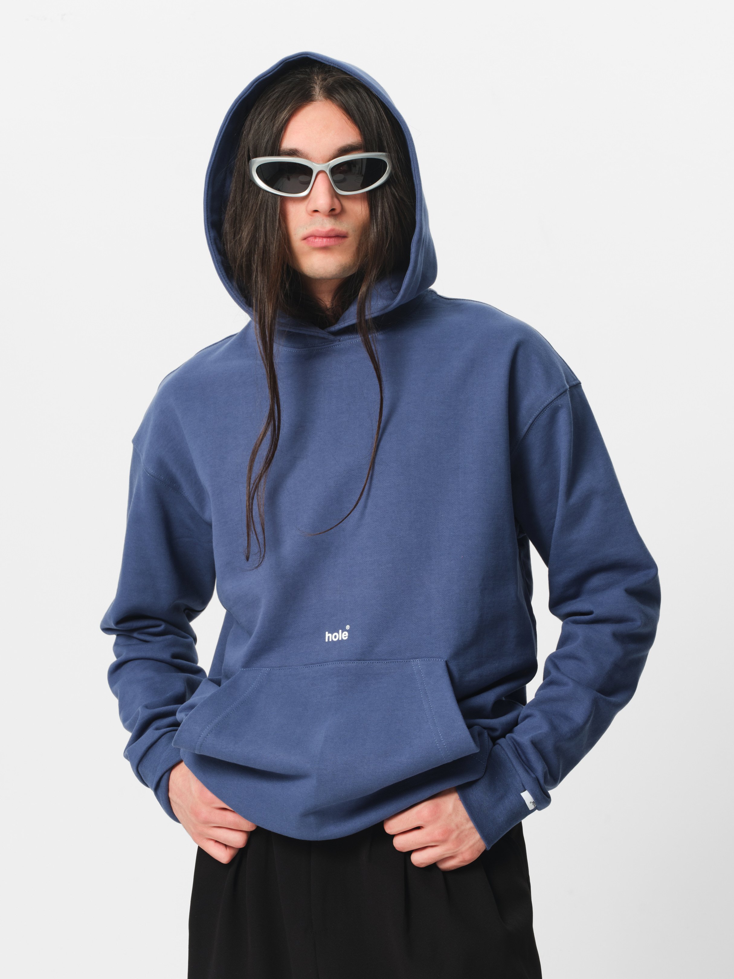 Hole 38 Printed Hoodie - INDIGO